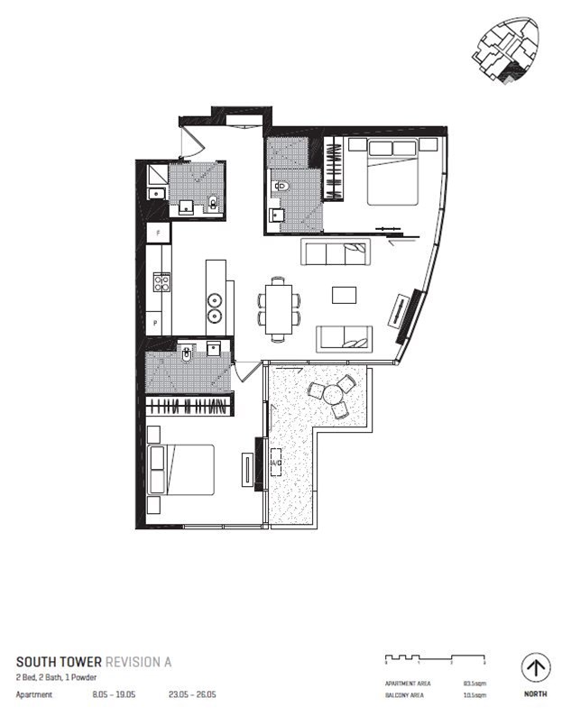 Floorplan of Homely apartment listing, 2605/231 Harbour Esp, Docklands VIC 3008