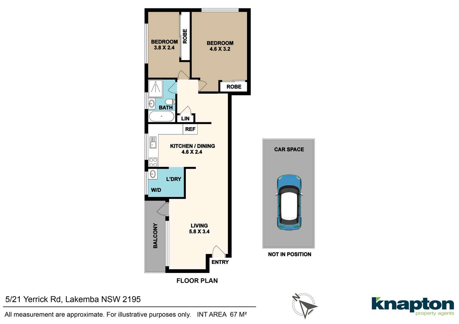 Floorplan of Homely unit listing, 5/21 Yerrick Road, Lakemba NSW 2195