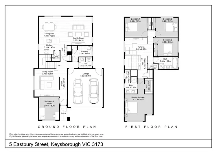 Floorplan of Homely house listing, 5 Eastbury Street, Keysborough VIC 3173
