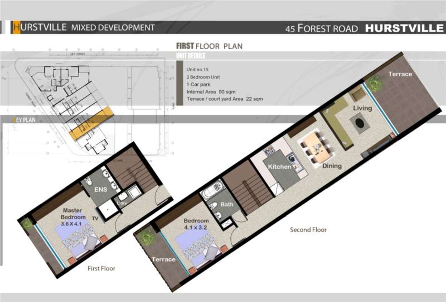 Floorplan of Homely unit listing, 15/45 Forest Road, Hurstville NSW 2220