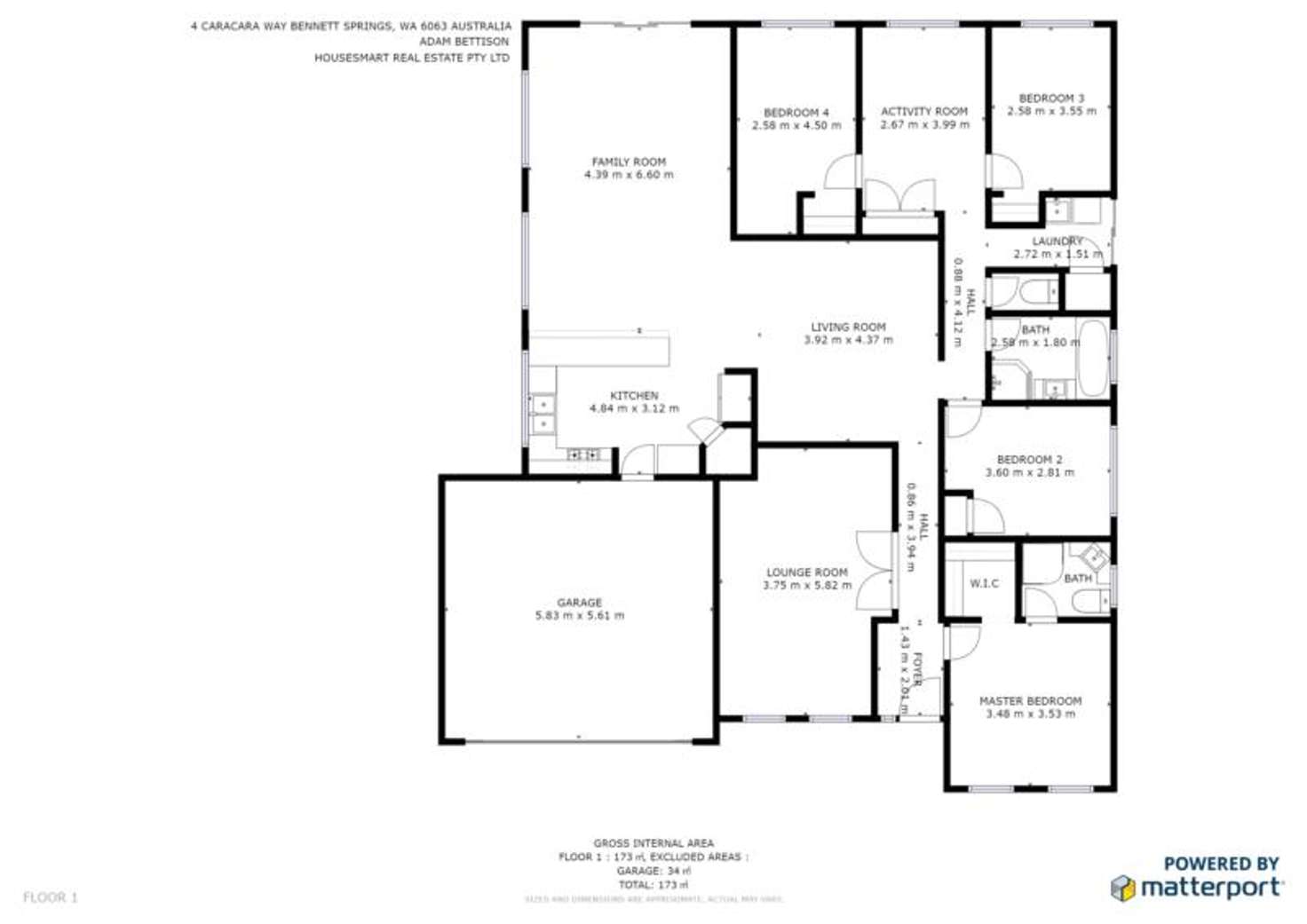 Floorplan of Homely house listing, 4 Caracara Way, Bennett Springs WA 6063