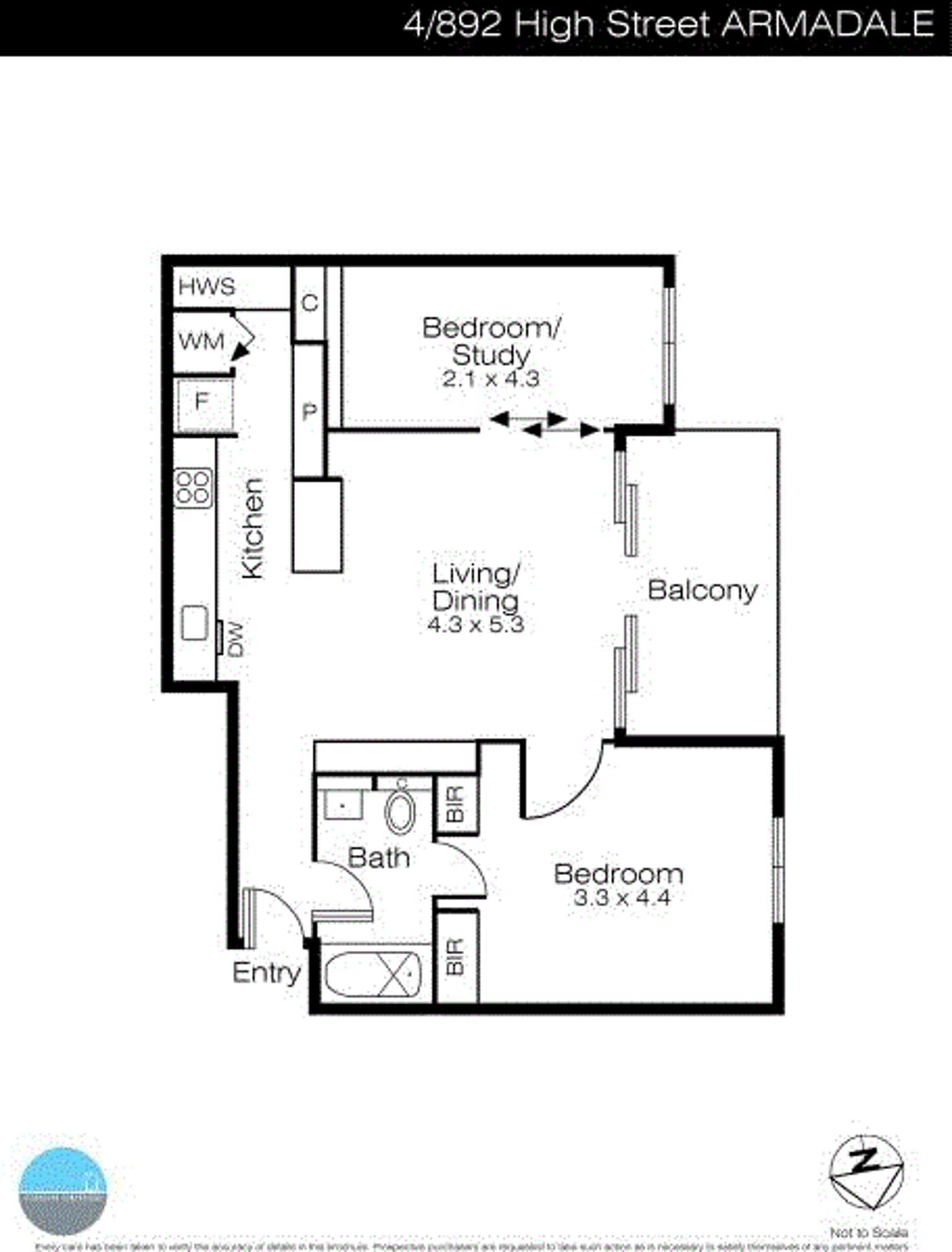 Floorplan of Homely apartment listing, 4/892 High Street, Armadale VIC 3143