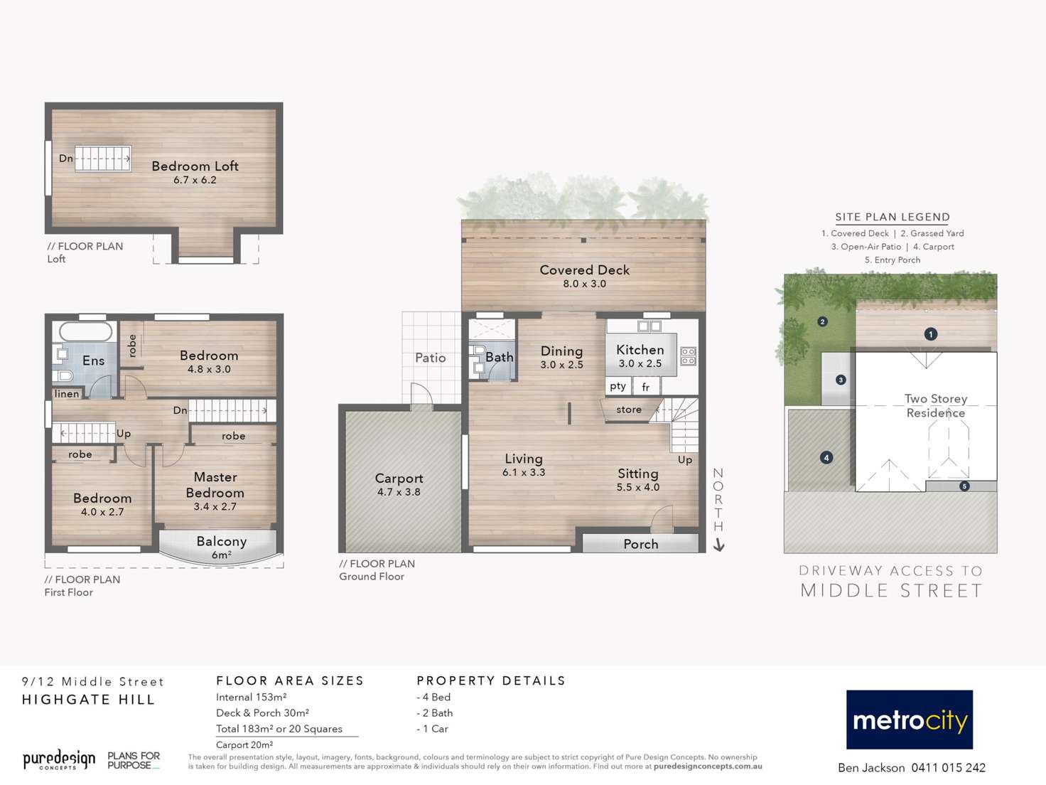 Floorplan of Homely townhouse listing, 9/12 Middle Street, Highgate Hill QLD 4101