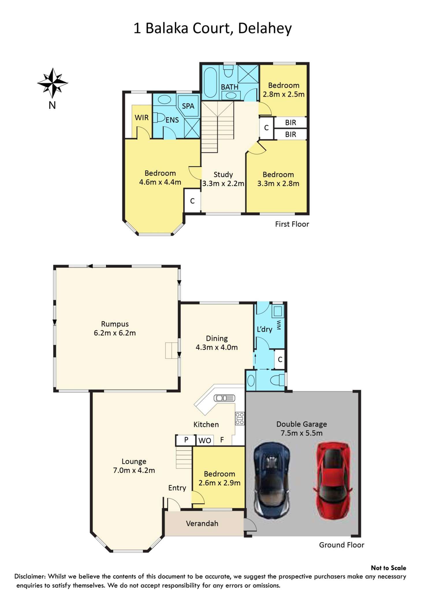 Floorplan of Homely house listing, 1 Balaka Court, Delahey VIC 3037