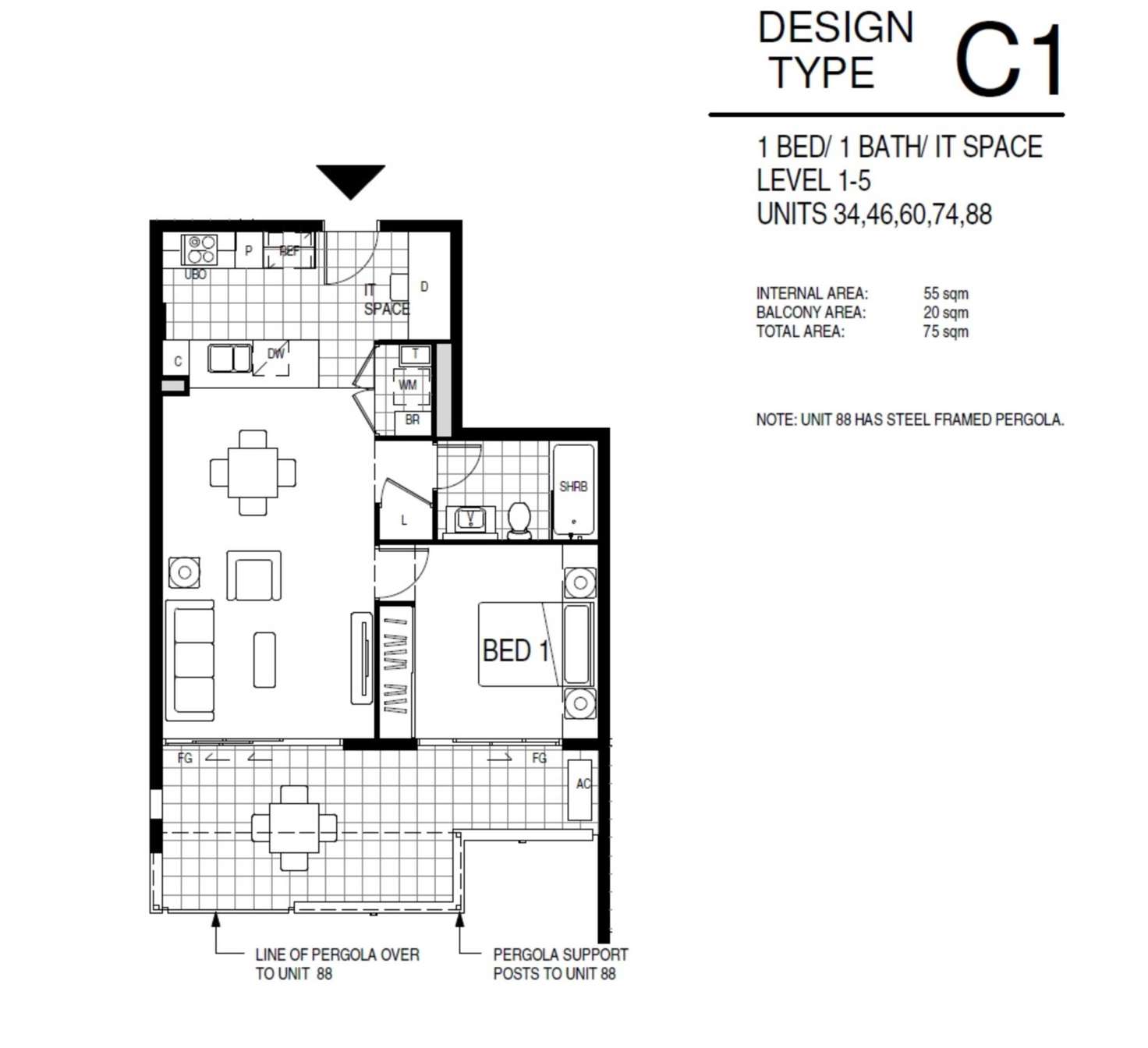 Floorplan of Homely apartment listing, 88/20 Donkin Street, West End QLD 4101