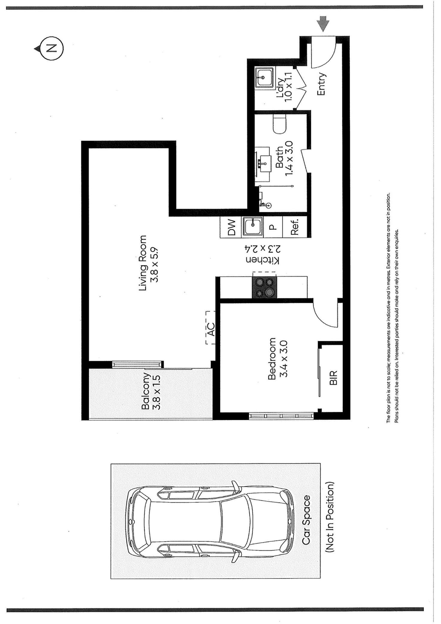 Floorplan of Homely apartment listing, 507/35 Simmons Street, South Yarra VIC 3141