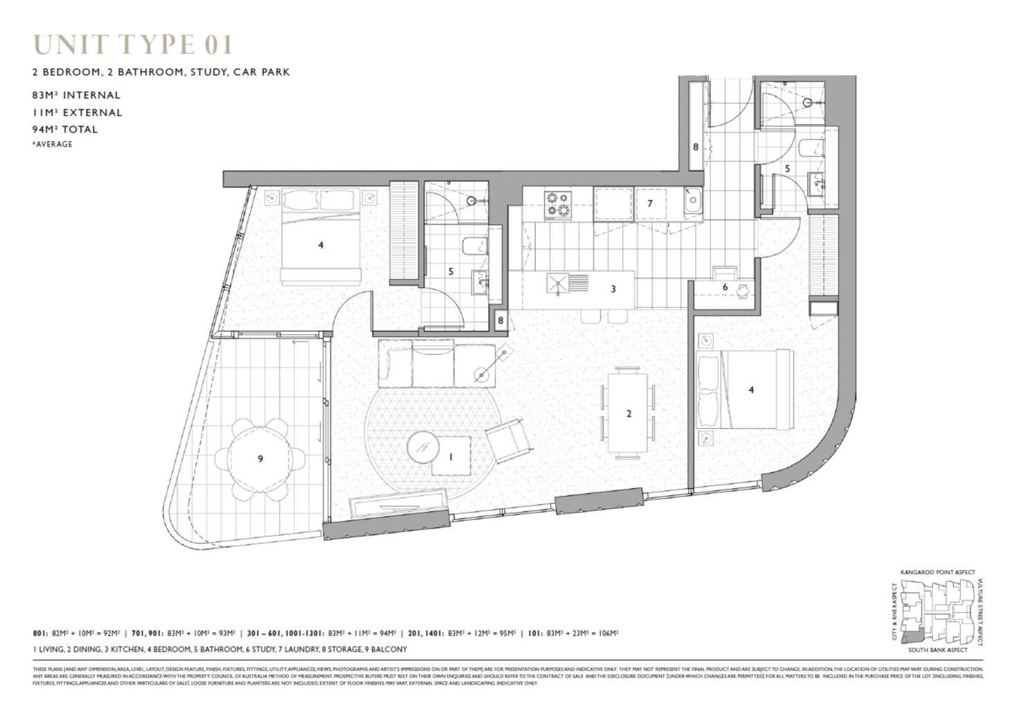 Floorplan of Homely apartment listing, 1201/9 Christie Street, South Brisbane QLD 4101