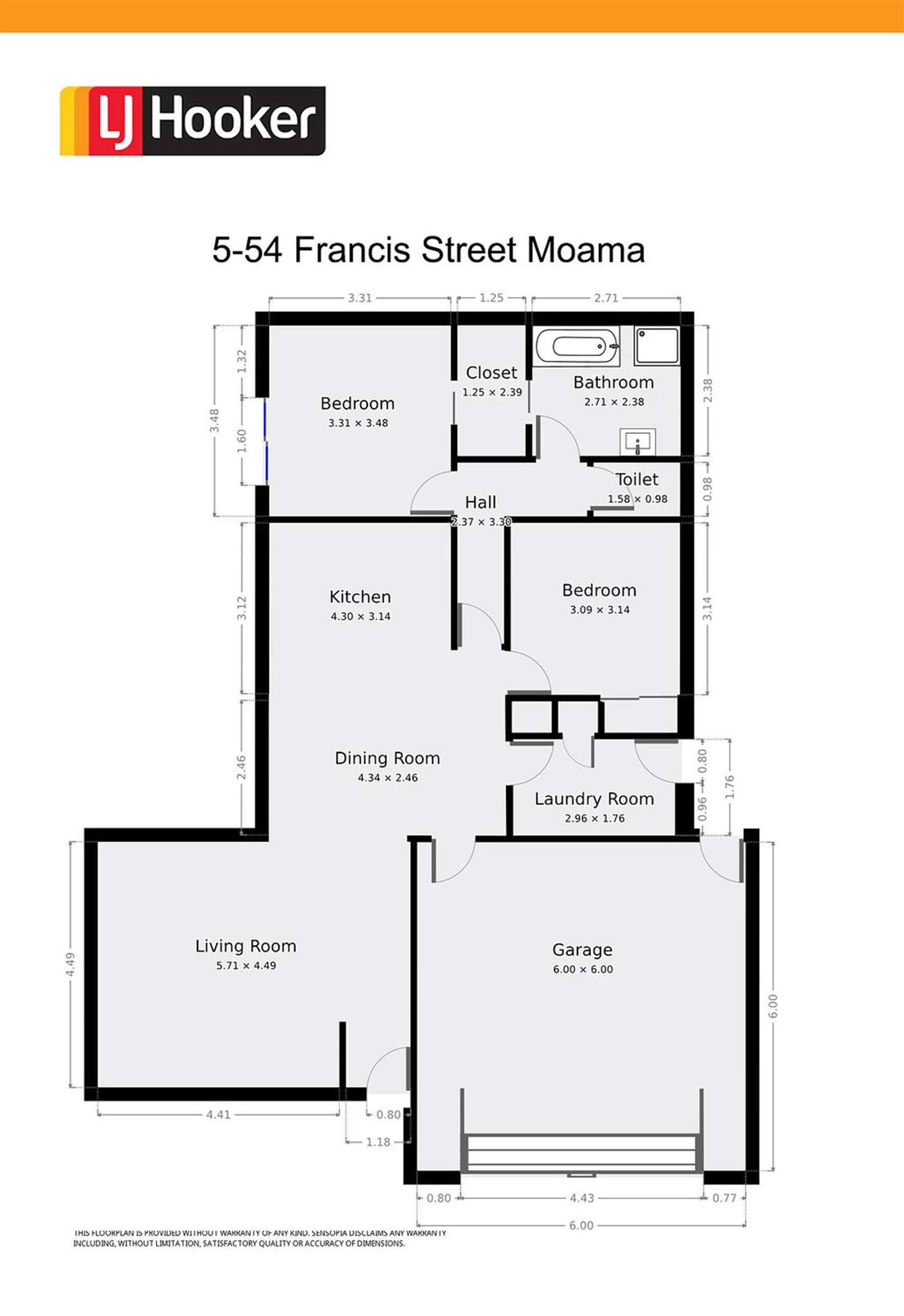 Floorplan of Homely unit listing, 5/54 Francis Street, Moama NSW 2731