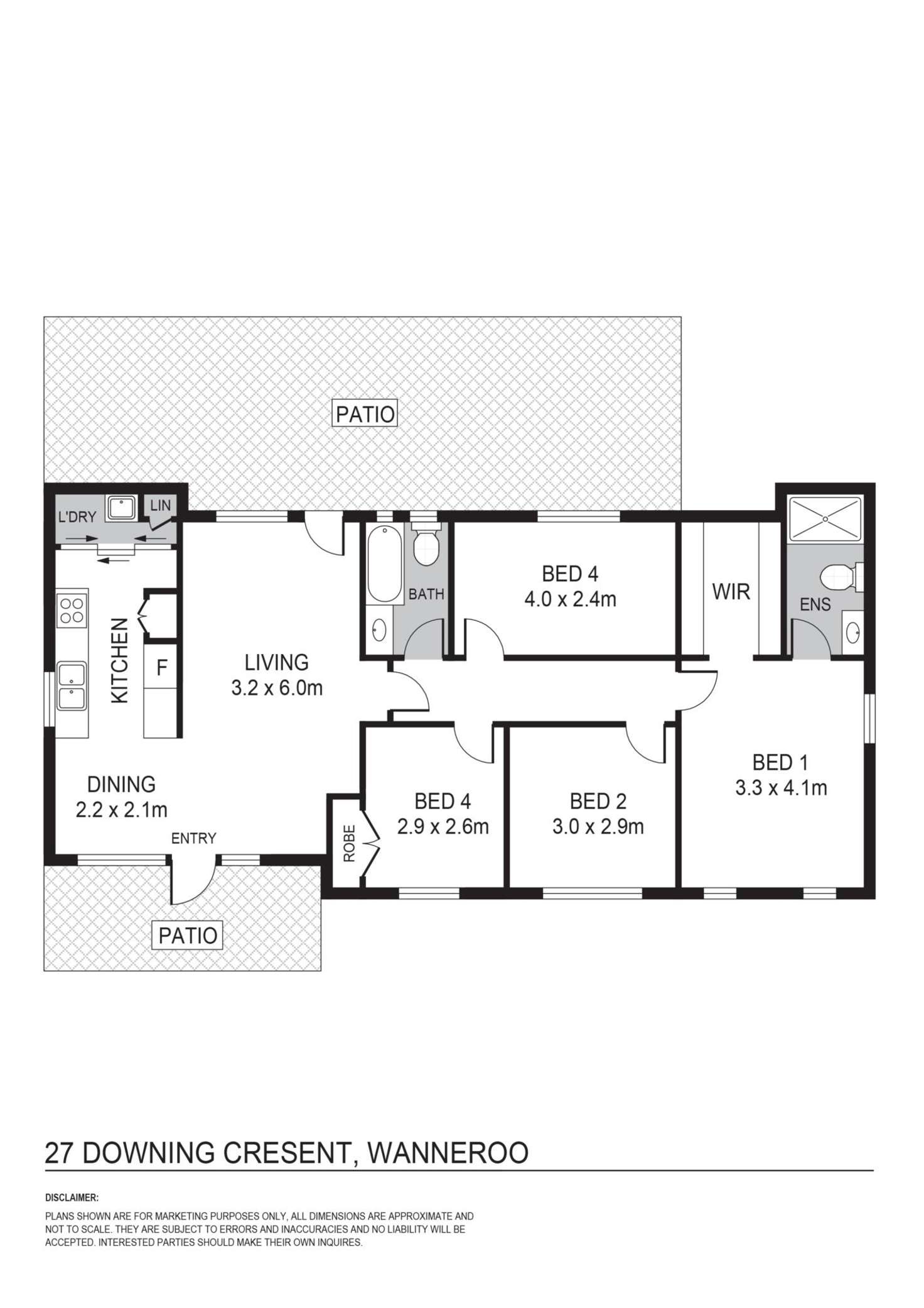 Floorplan of Homely house listing, 27 Downing Crescent, Wanneroo WA 6065
