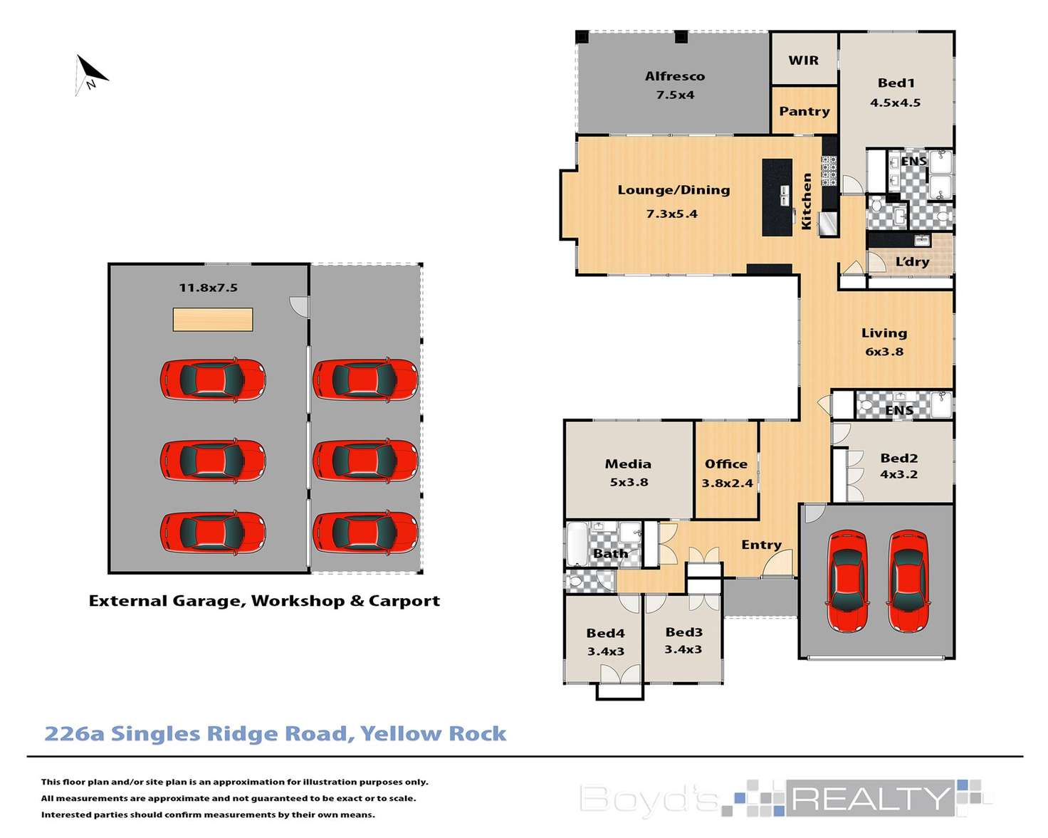 Floorplan of Homely house listing, 226A Singles Ridge Rd, Yellow Rock NSW 2777