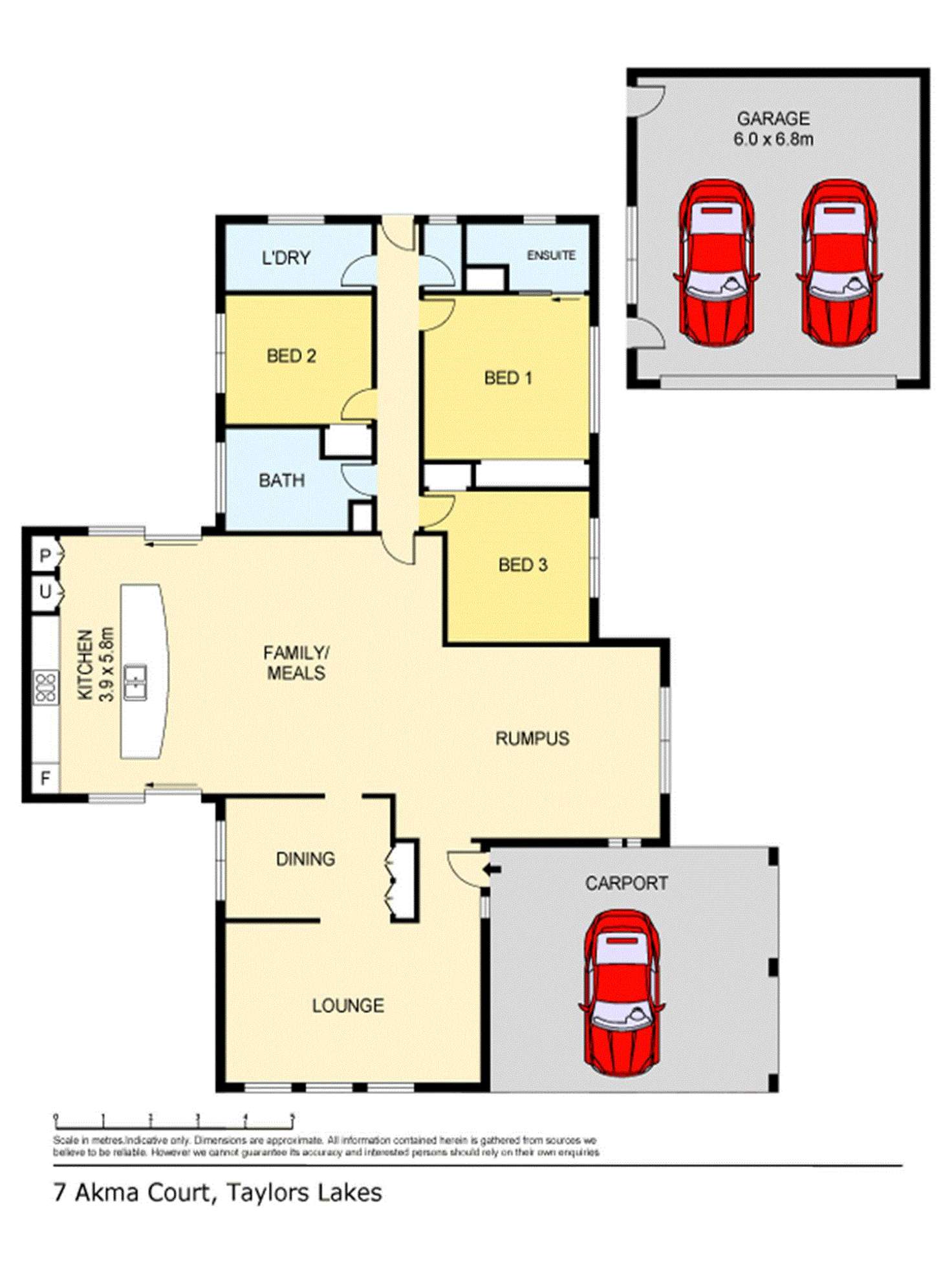 Floorplan of Homely house listing, 7 Akma Court, Taylors Lakes VIC 3038