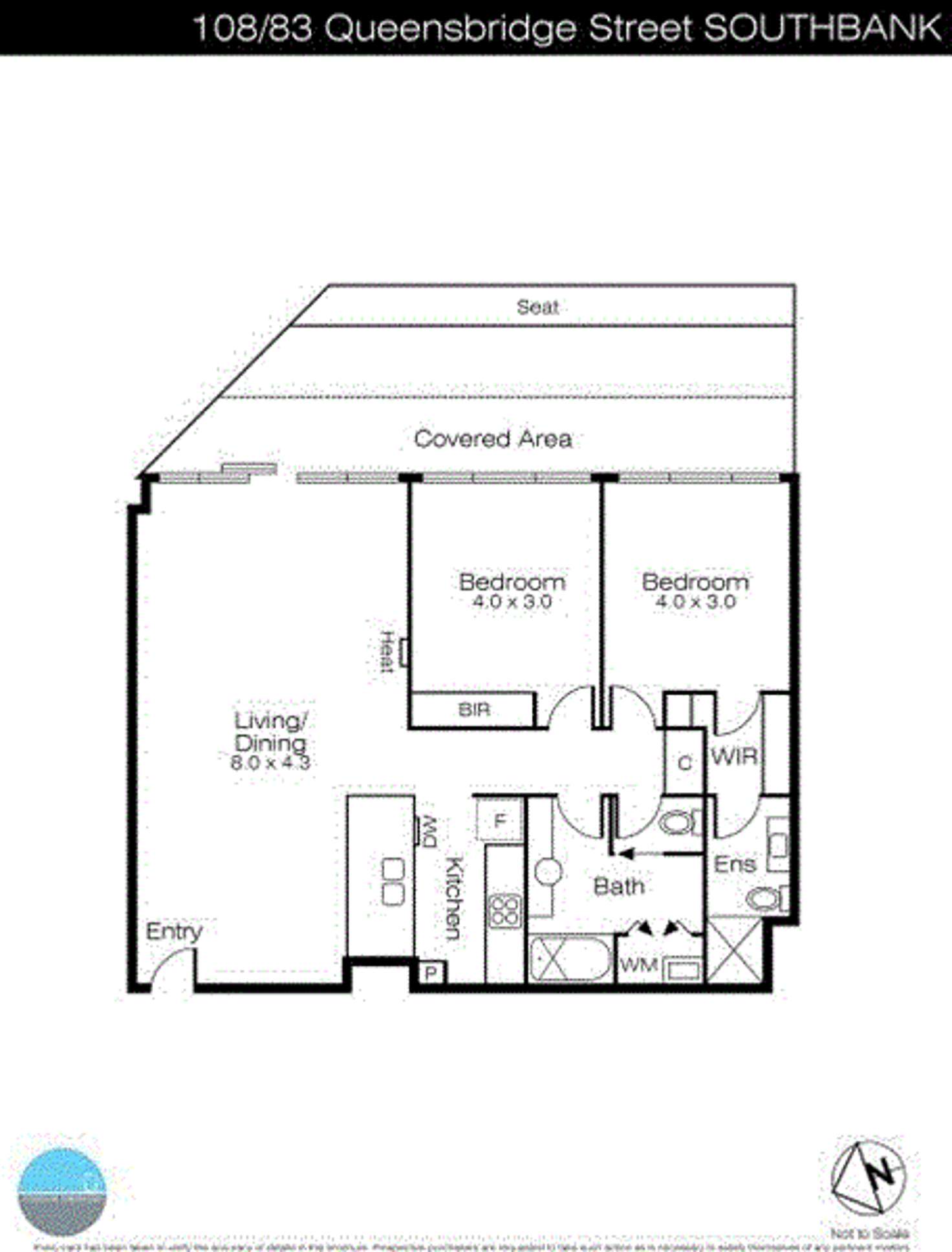 Floorplan of Homely apartment listing, 108/83 Queensbridge Street, Southbank VIC 3006