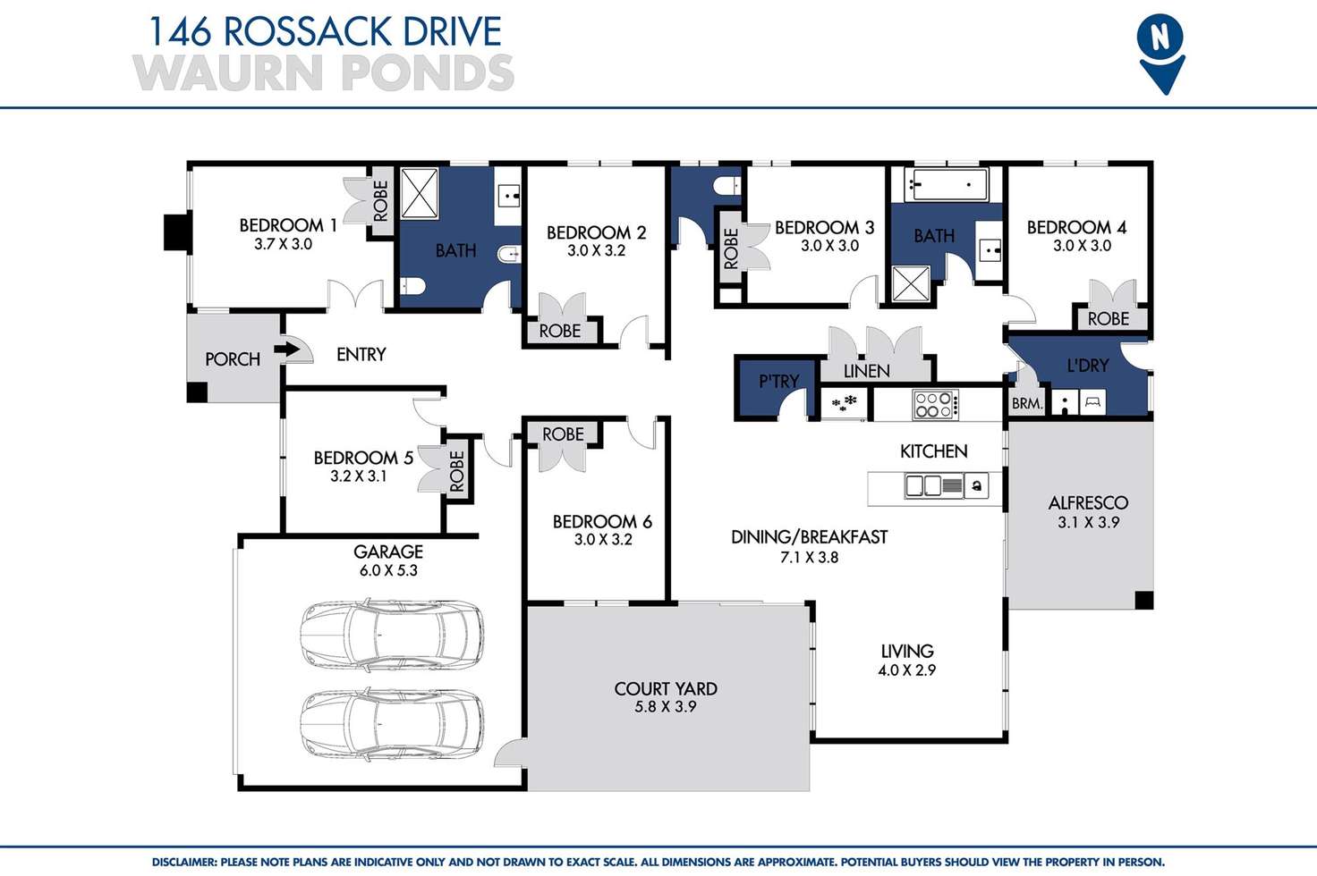 Floorplan of Homely house listing, 146 Rossack Drive, Waurn Ponds VIC 3216