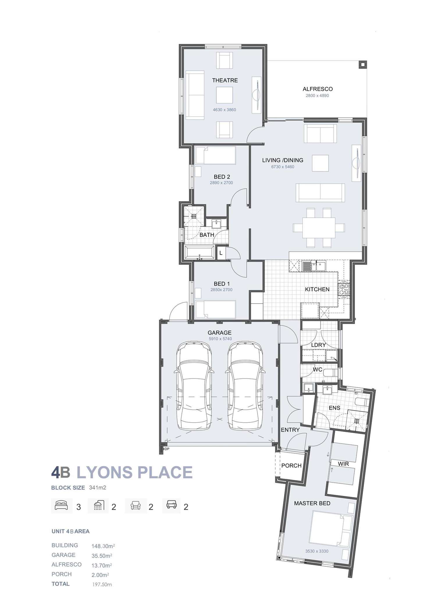 Floorplan of Homely house listing, 4B Lyons Pl, Heathridge WA 6027