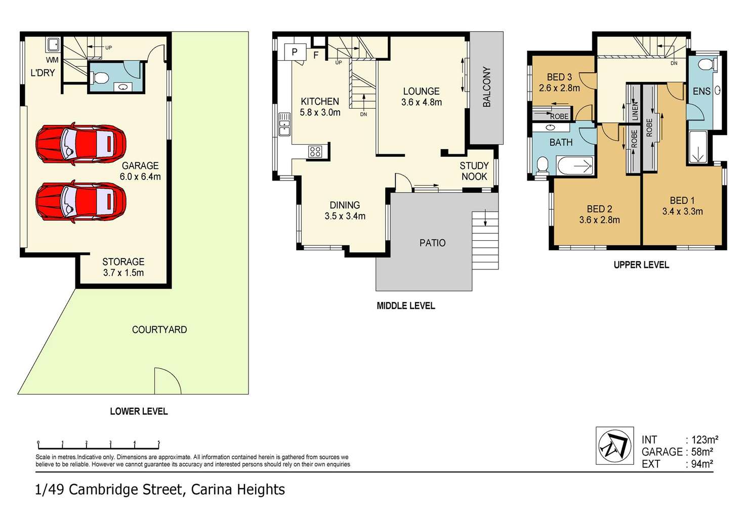 Floorplan of Homely townhouse listing, 1/49 Cambridge Street, Carina Heights QLD 4152