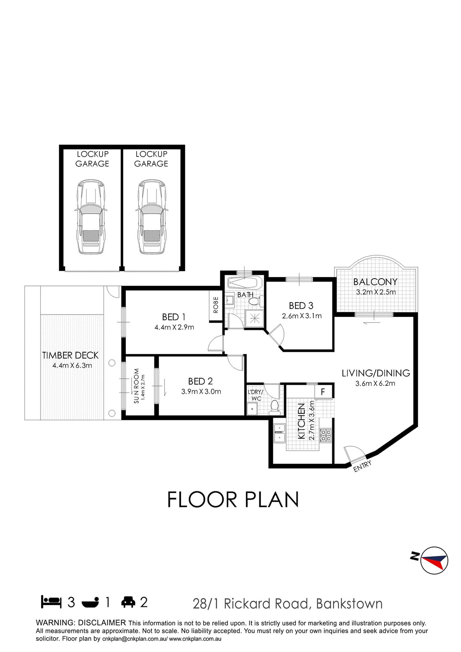 Floorplan of Homely apartment listing, 28/1-9 Rickard Road, Bankstown NSW 2200