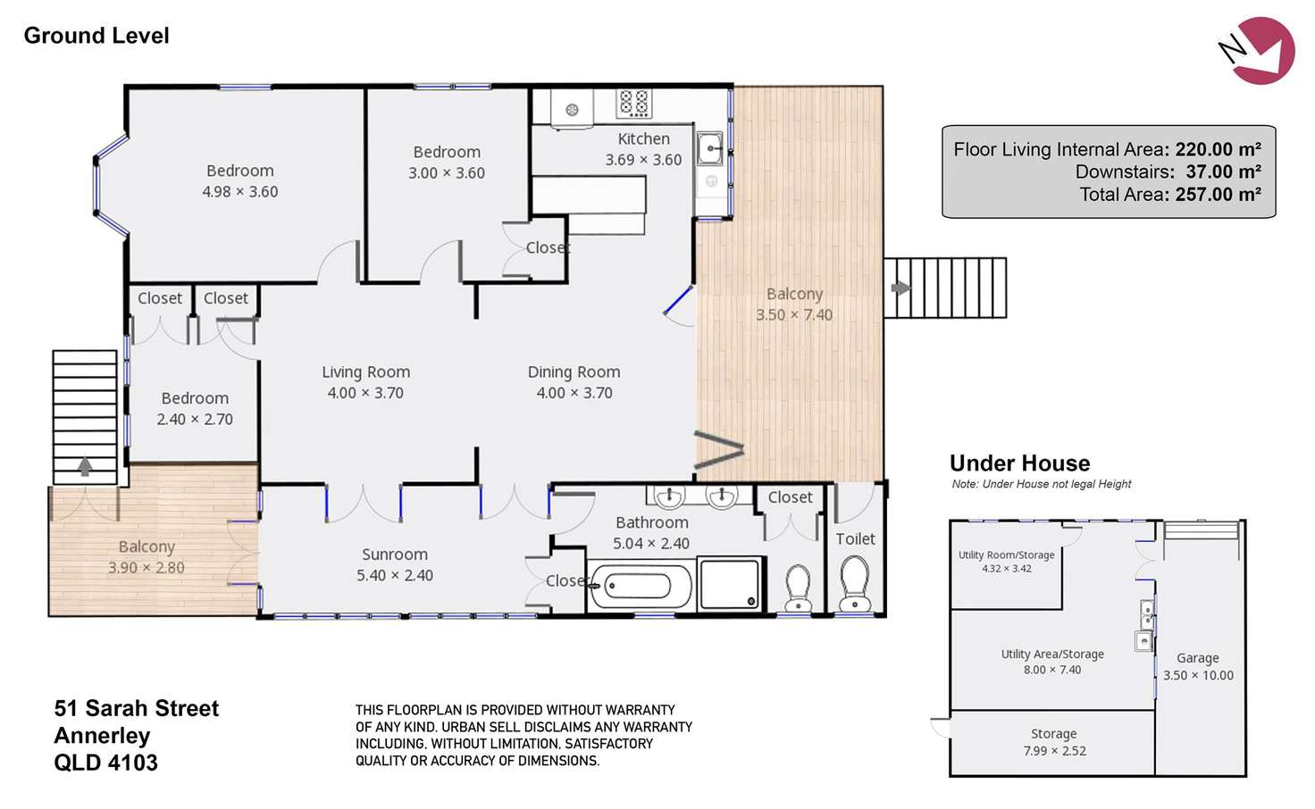 Floorplan of Homely house listing, 51 Sarah Street, Annerley QLD 4103