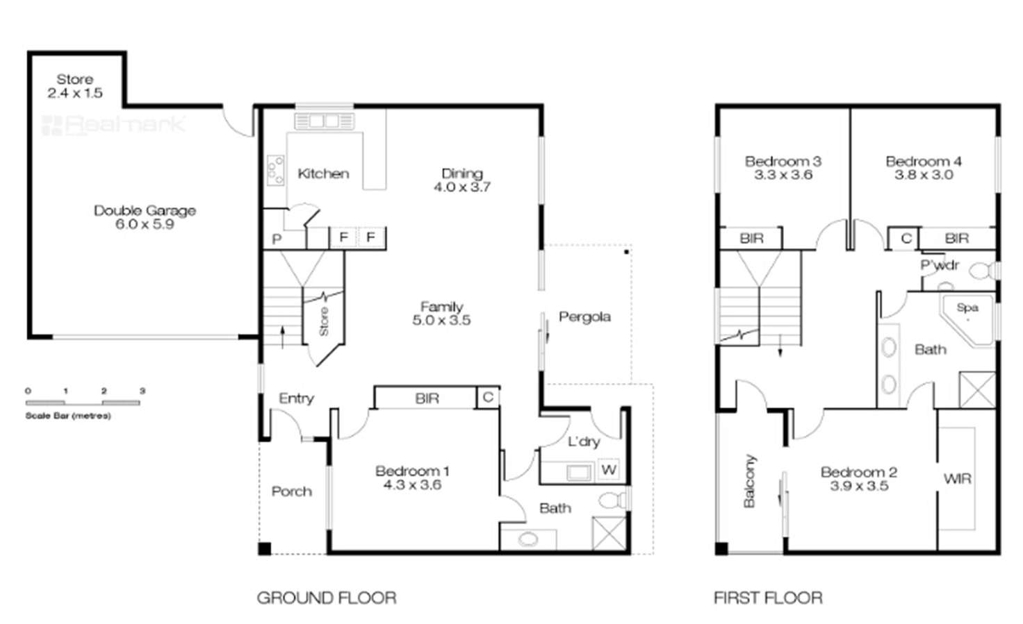 Floorplan of Homely townhouse listing, 151B Wilding Street, Doubleview WA 6018