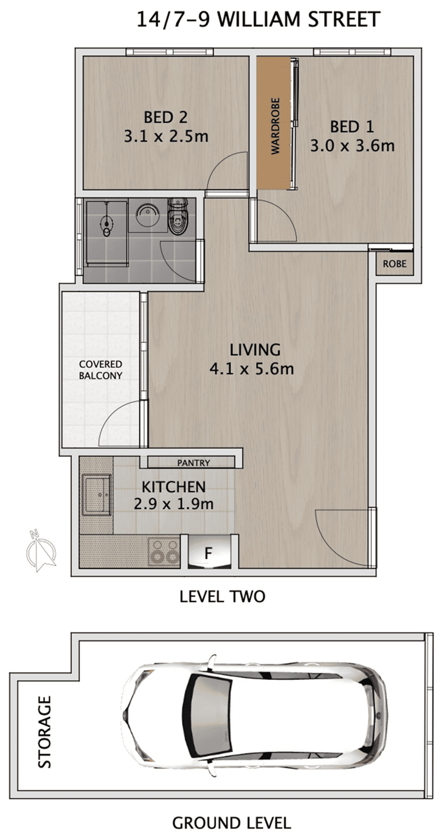 Floorplan of Homely unit listing, 14/7-9 William Street, Ryde NSW 2112