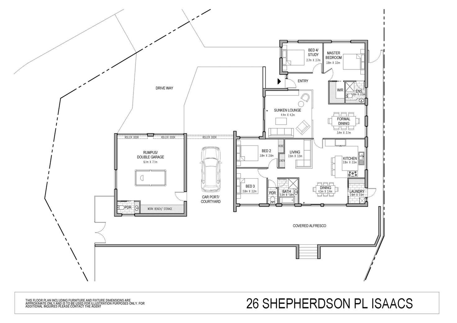 Floorplan of Homely house listing, 26 Shepherdson Place, Isaacs ACT 2607