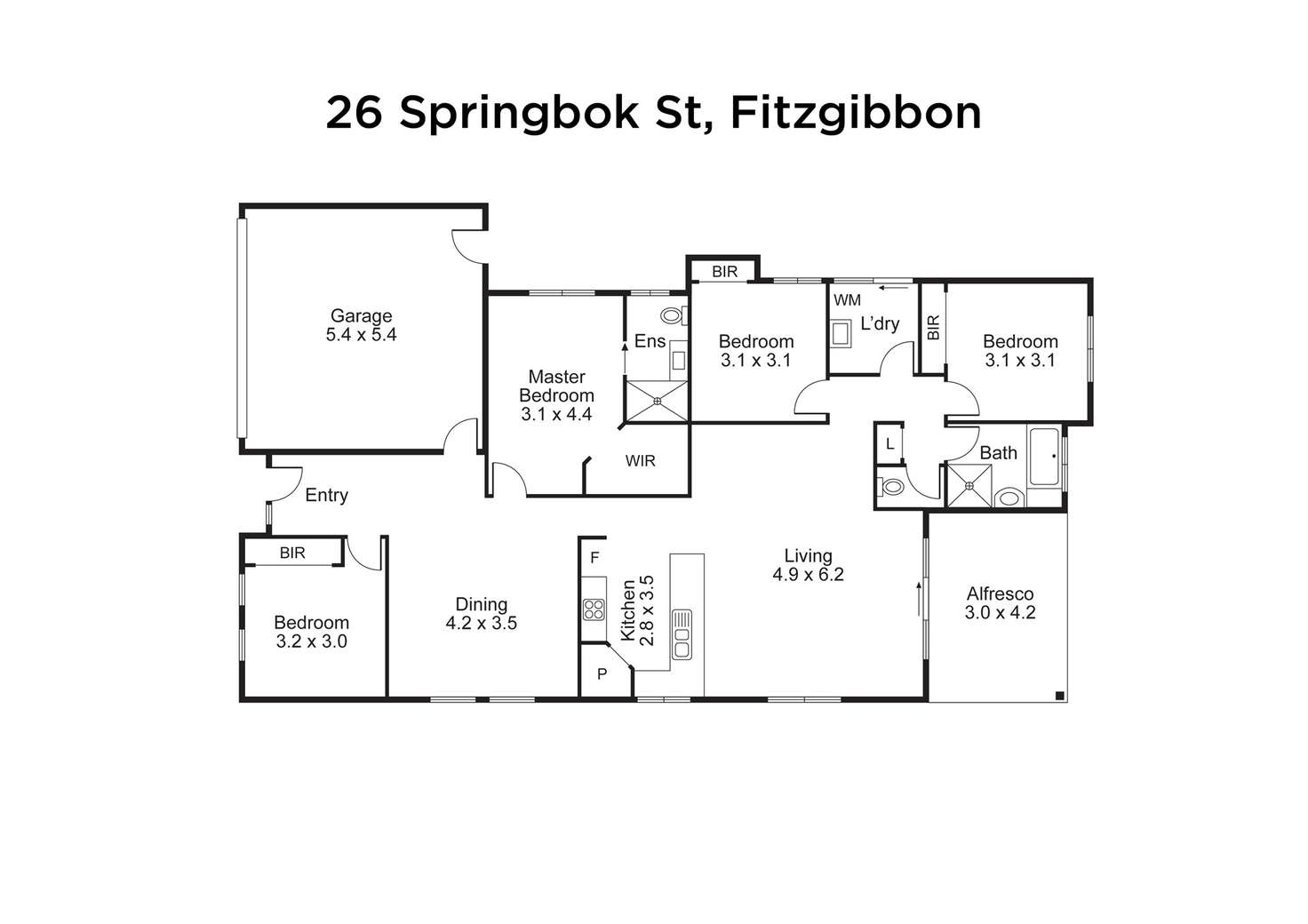 Floorplan of Homely house listing, 26 Springbok Street, Fitzgibbon QLD 4018