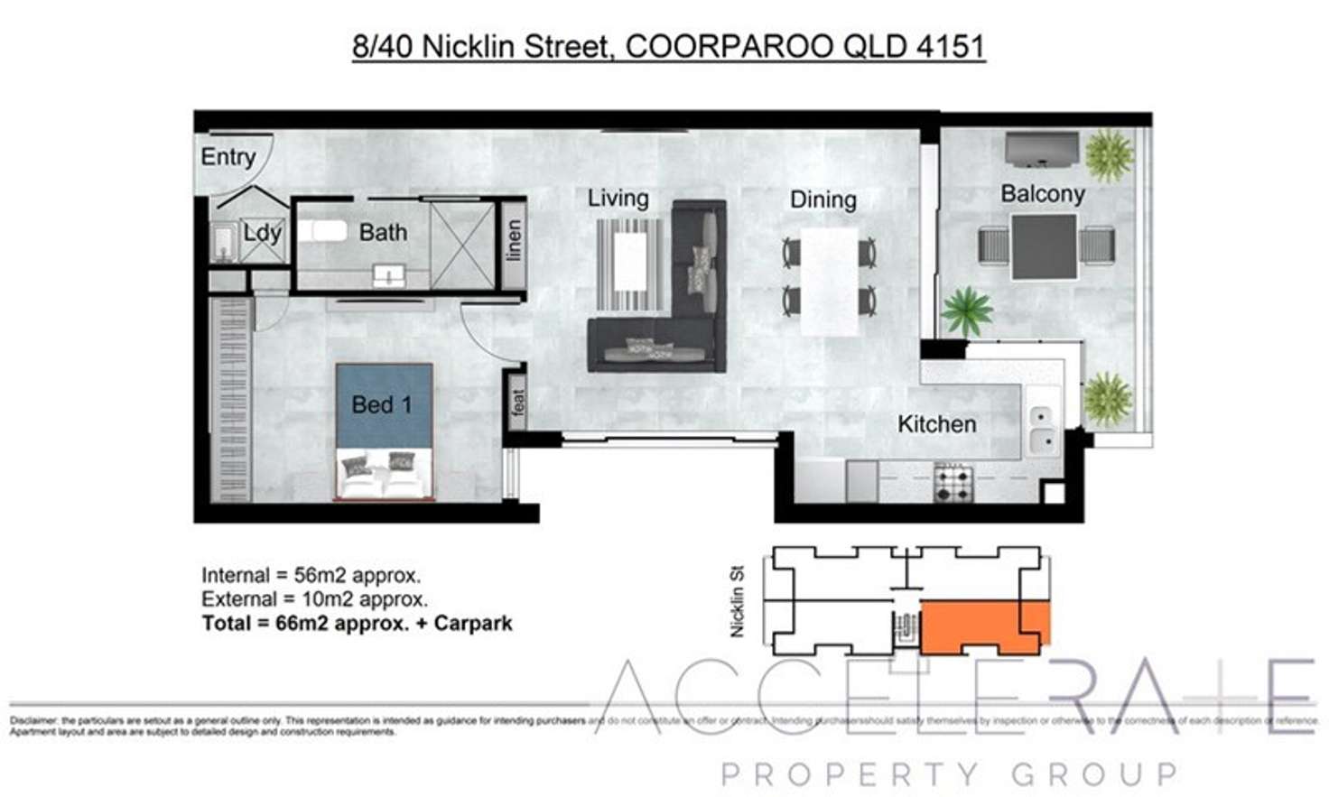 Floorplan of Homely unit listing, 8/40 Nicklin Street, Coorparoo QLD 4151