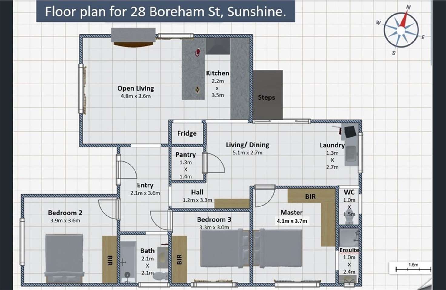 Floorplan of Homely house listing, 28 Boreham Street, Sunshine VIC 3020
