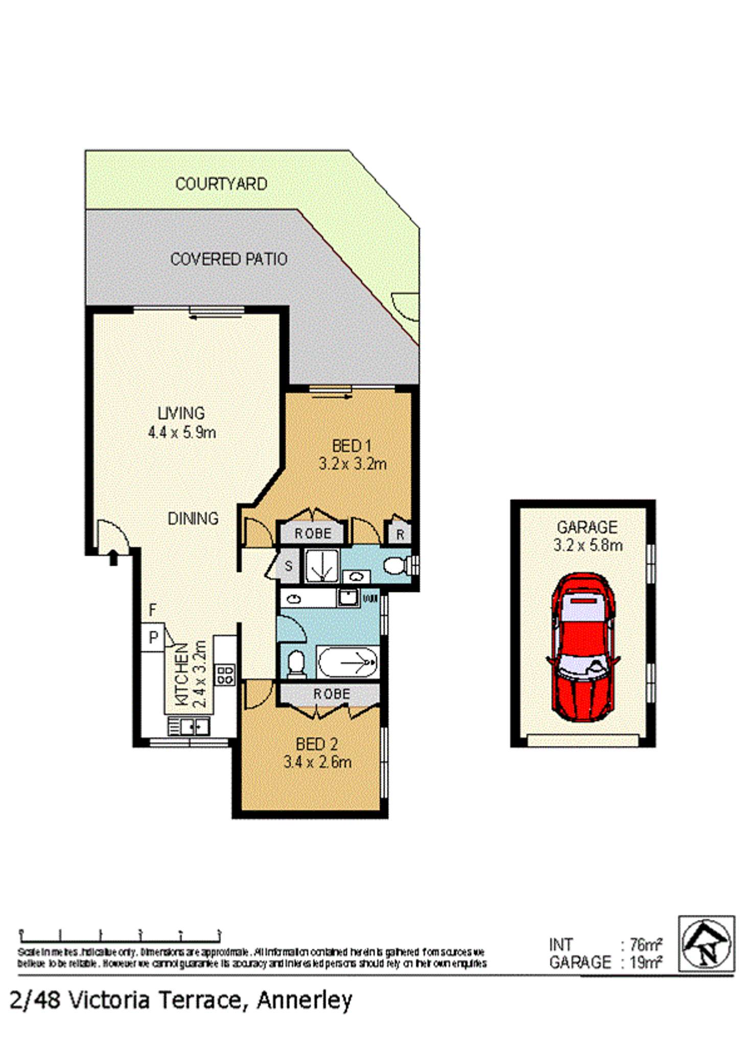 Floorplan of Homely unit listing, 2/48 Victoria Terrace, Annerley QLD 4103