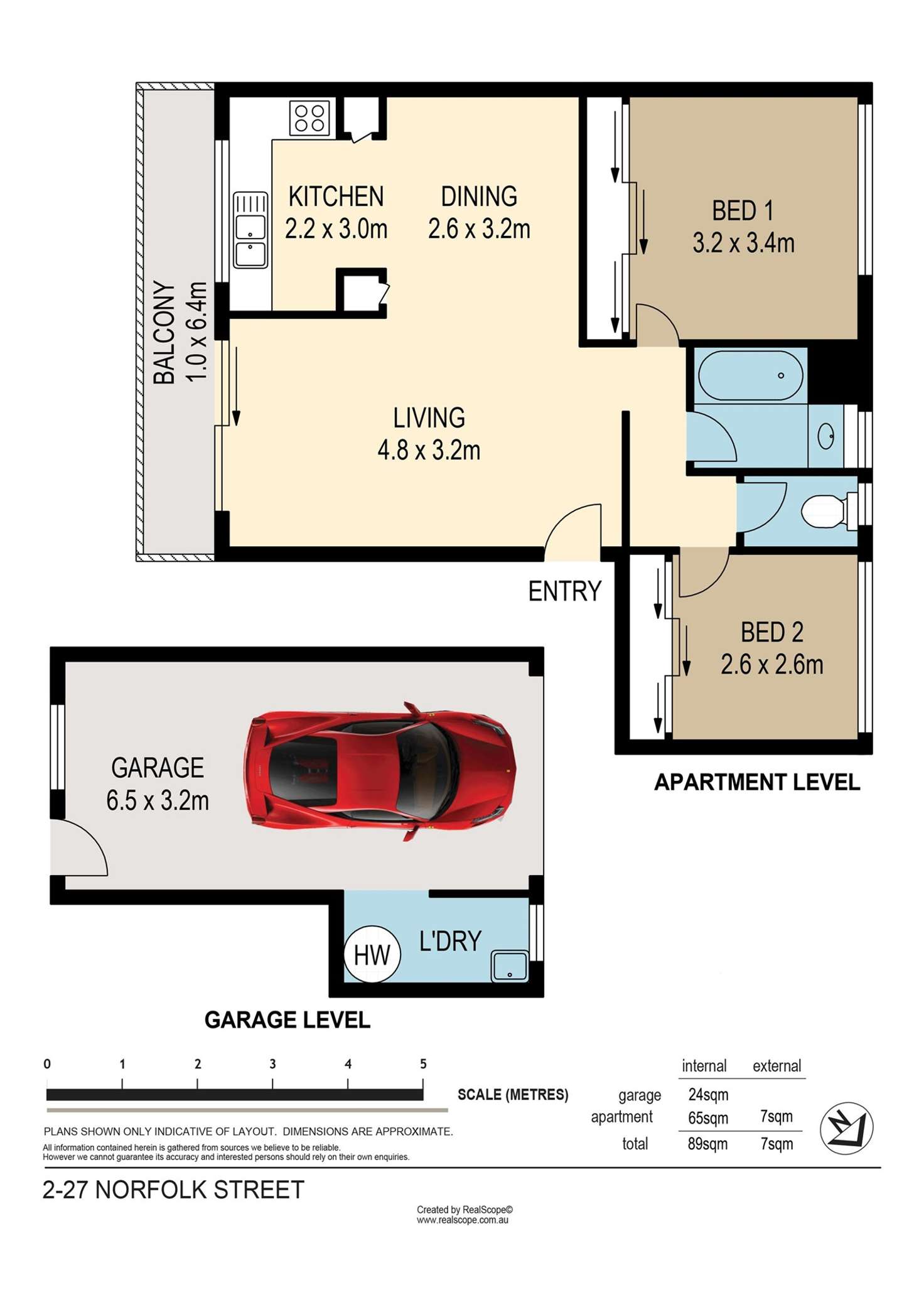 Floorplan of Homely unit listing, 2/27 Norfolk Street, Coorparoo QLD 4151