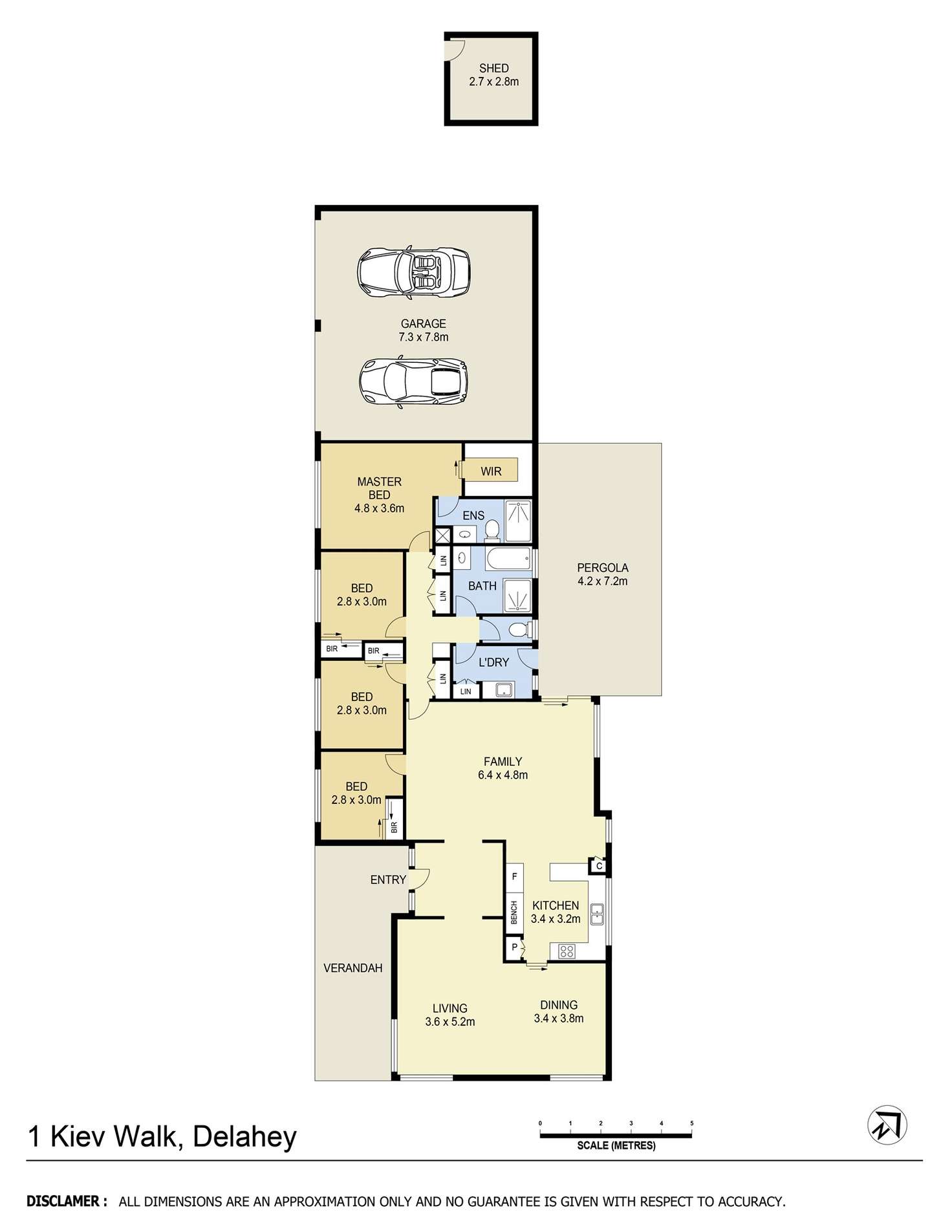 Floorplan of Homely house listing, 1 Kiev Walk, Delahey VIC 3037