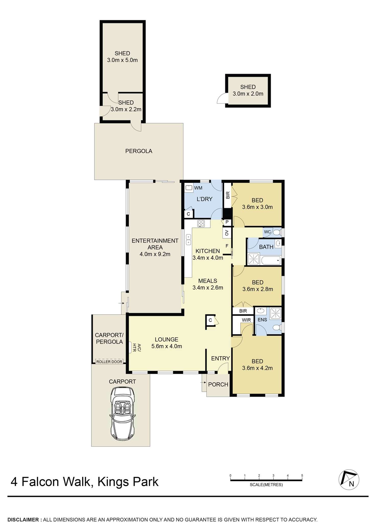 Floorplan of Homely house listing, 4 Falcon Walk, Kings Park VIC 3021