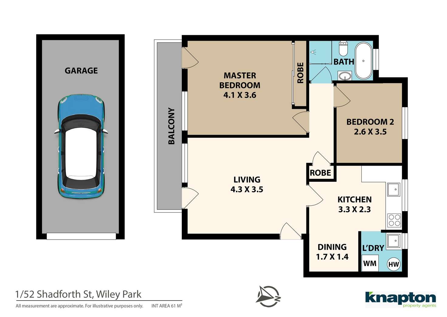 Floorplan of Homely unit listing, 1/52 Shadforth Street, Wiley Park NSW 2195