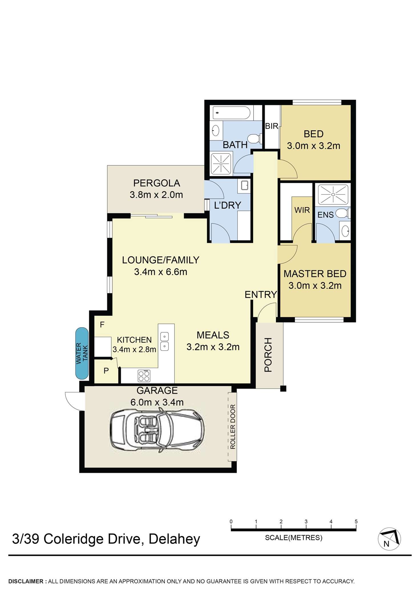 Floorplan of Homely unit listing, 3/39 Coleridge Drive, Delahey VIC 3037