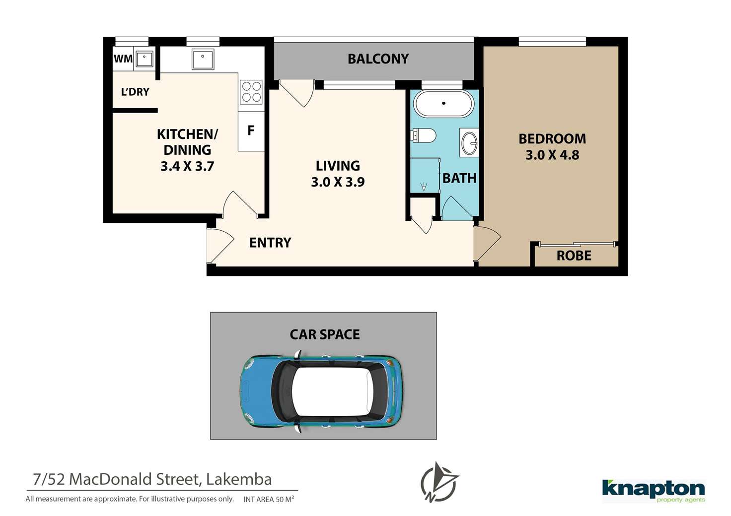 Floorplan of Homely unit listing, 7/52 Macdonald Street, Lakemba NSW 2195
