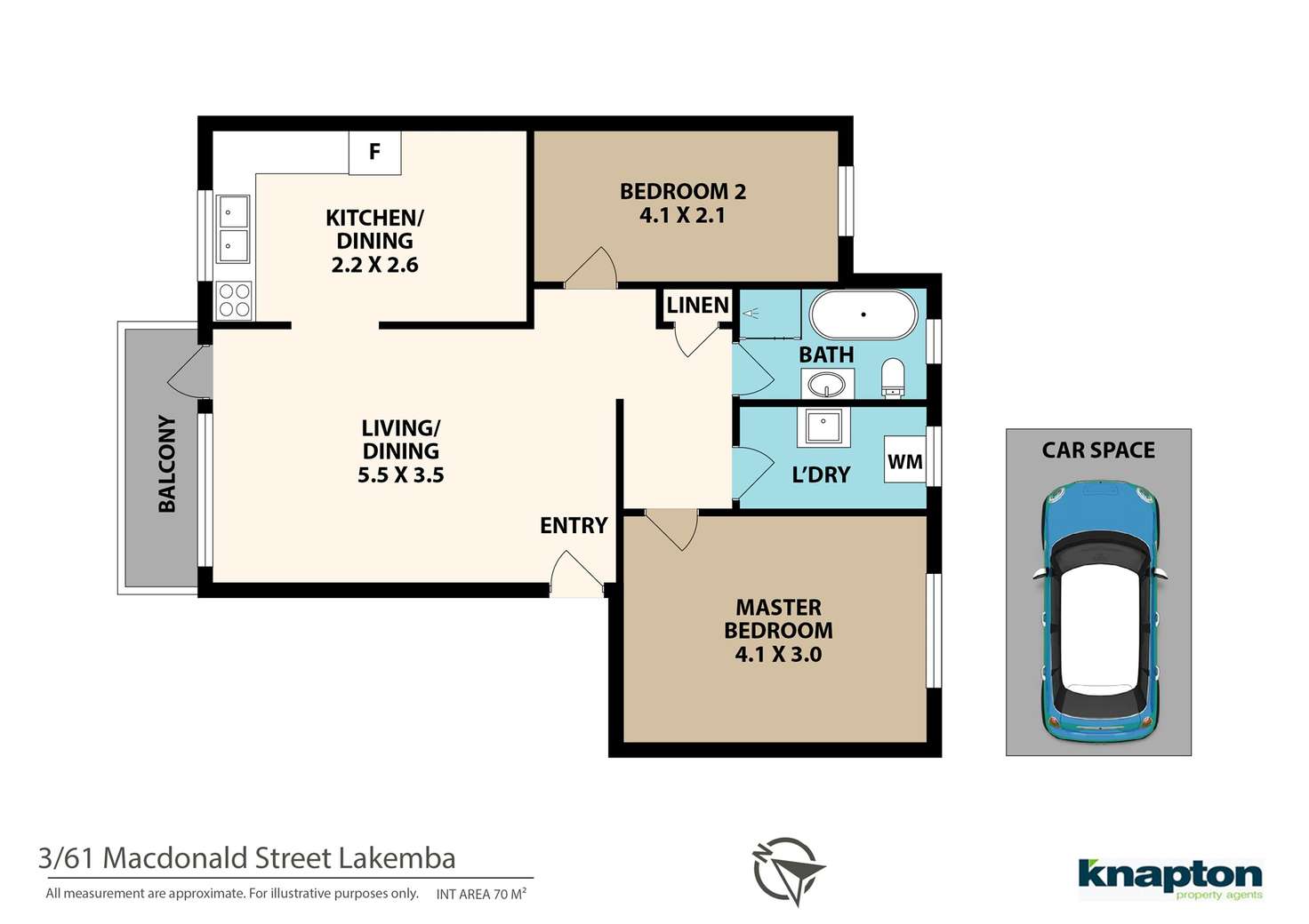 Floorplan of Homely unit listing, 3/61 Macdonald Street, Lakemba NSW 2195