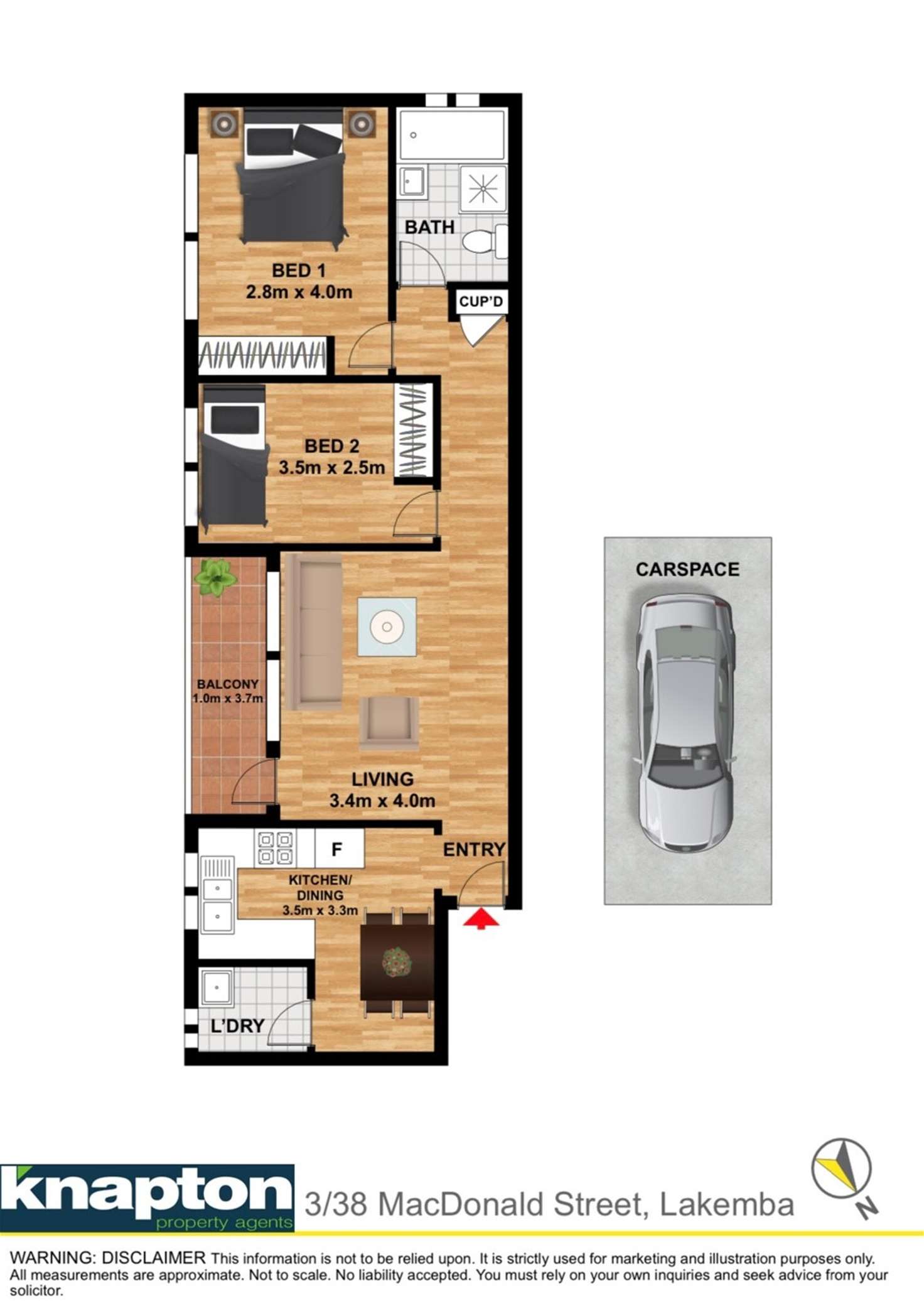 Floorplan of Homely unit listing, 3/38 Macdonald Street, Lakemba NSW 2195