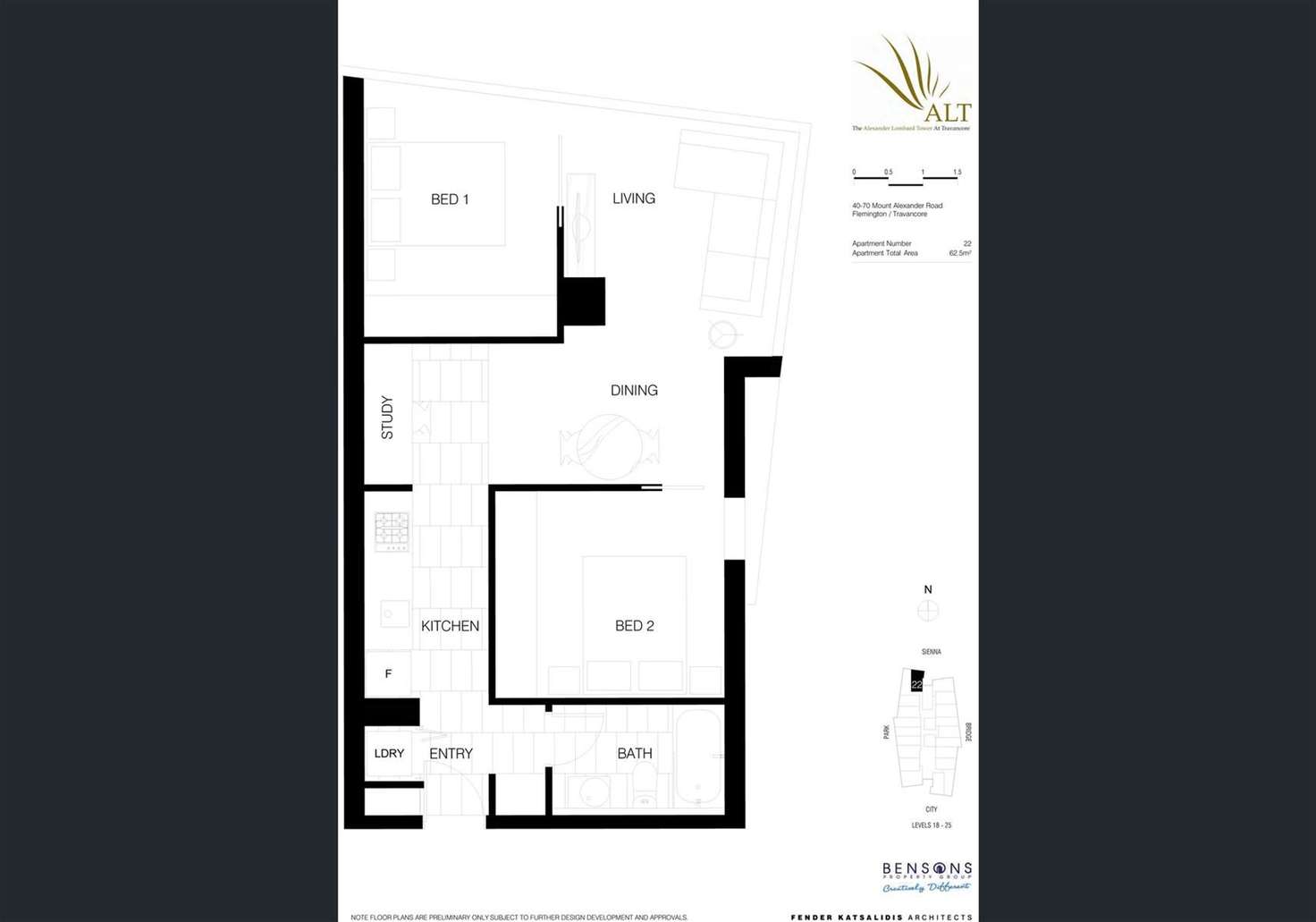 Floorplan of Homely apartment listing, 2122/18 Mt Alexander road, Travancore VIC 3032