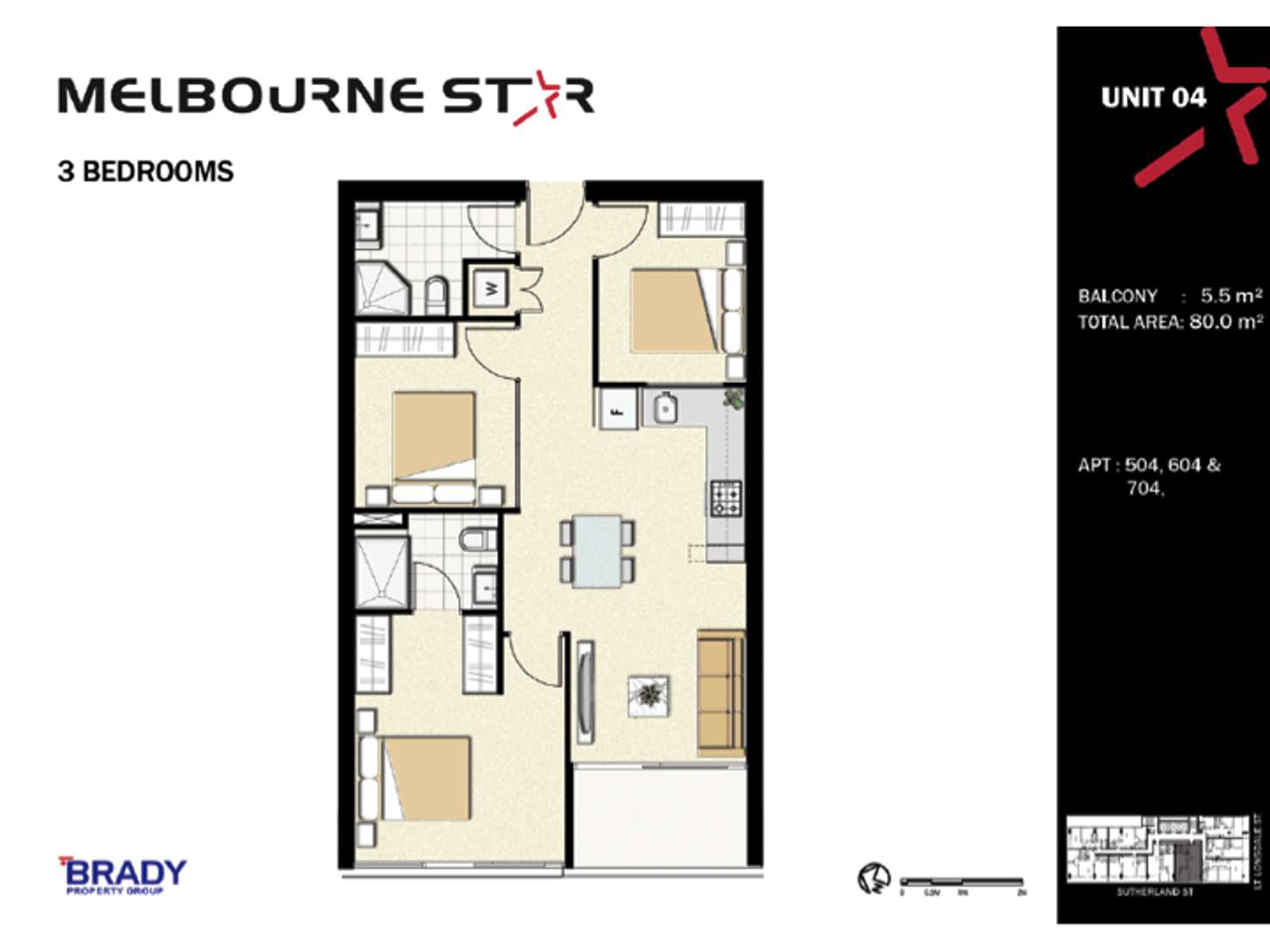 Floorplan of Homely apartment listing, 8 Sutherland Street, Melbourne VIC 3000