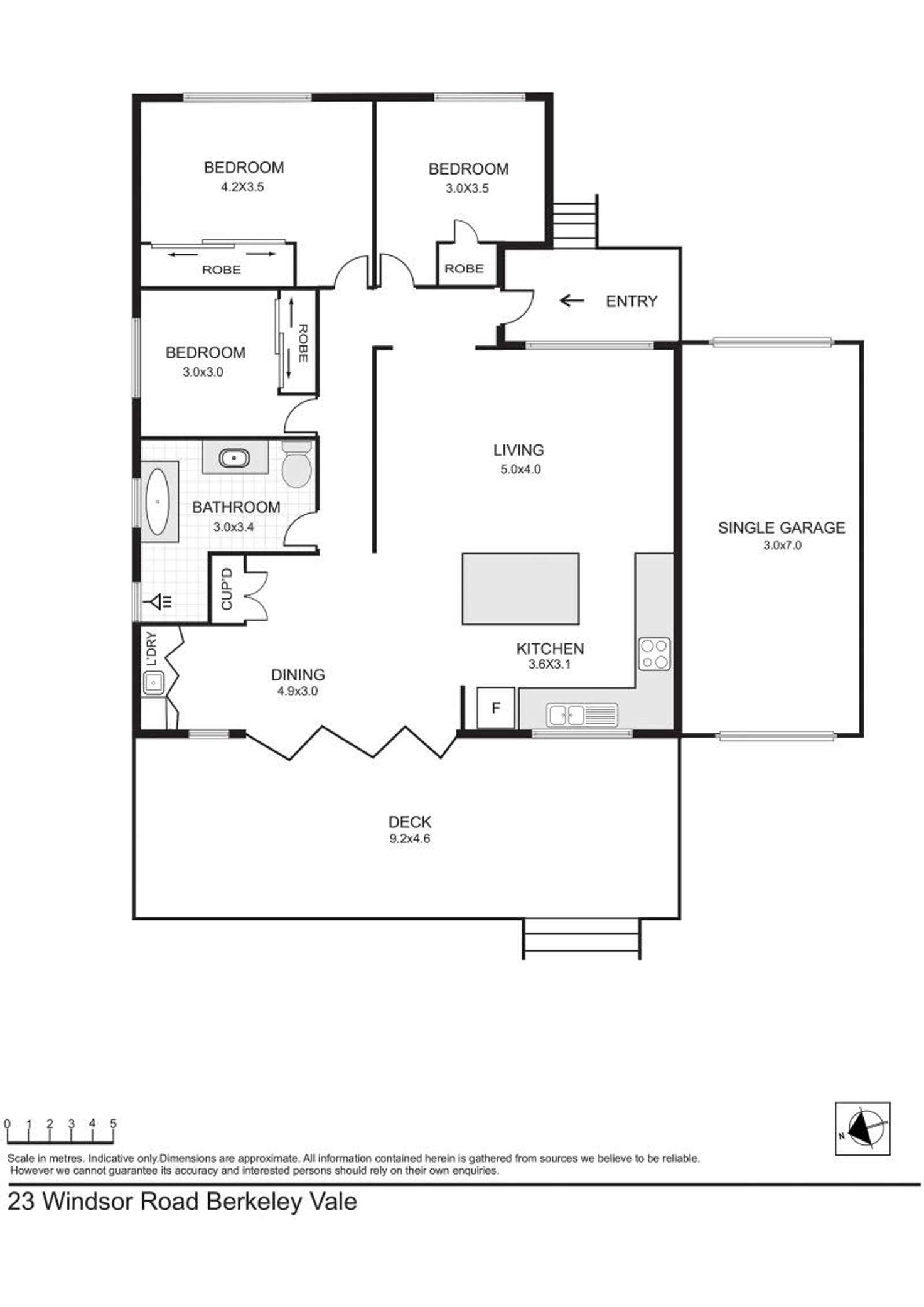 Floorplan of Homely house listing, 23 Windsor Road, Berkeley Vale NSW 2261