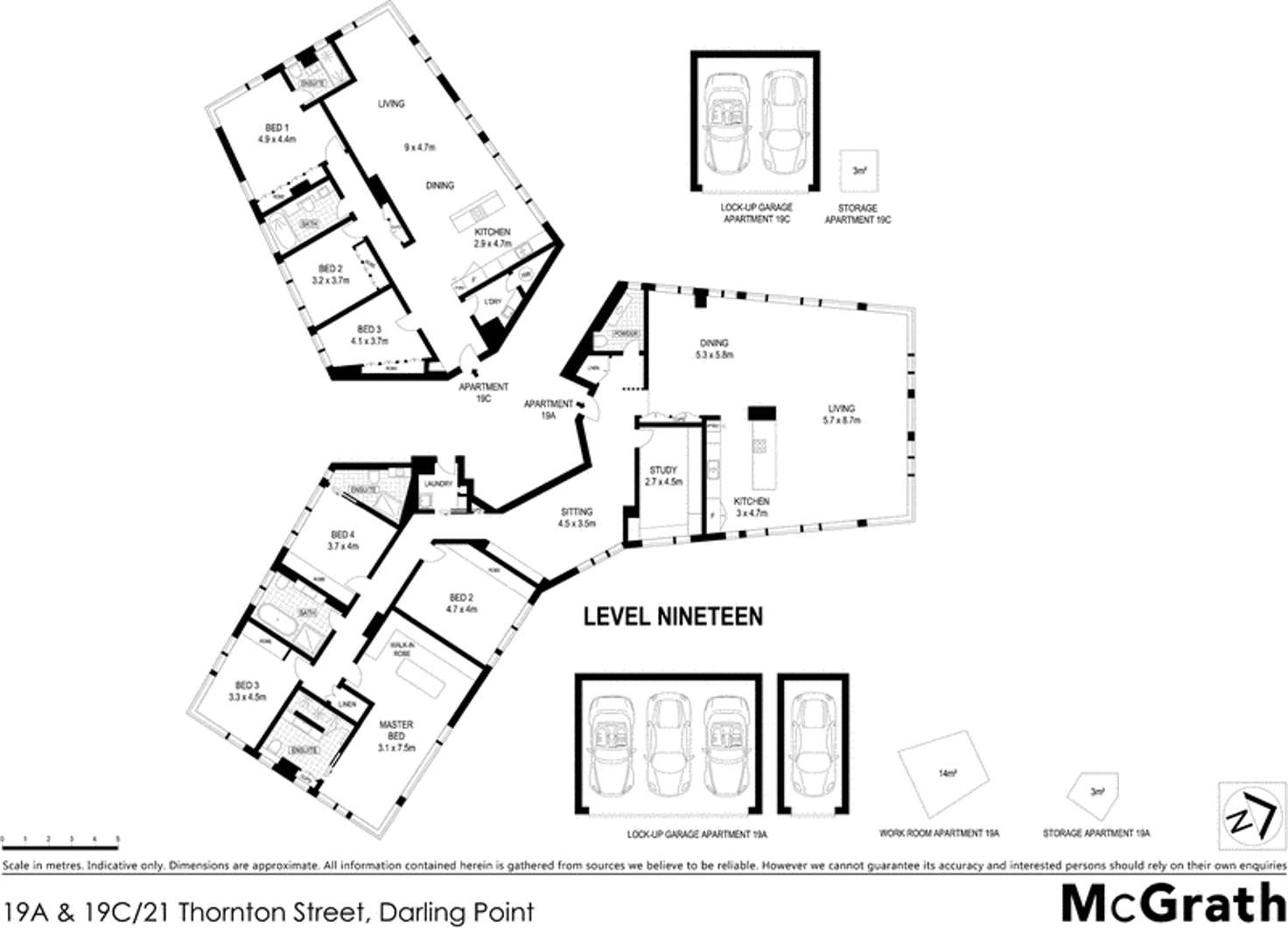 Floorplan of Homely apartment listing, 19C/21 Thornton Street, Darling Point NSW 2027