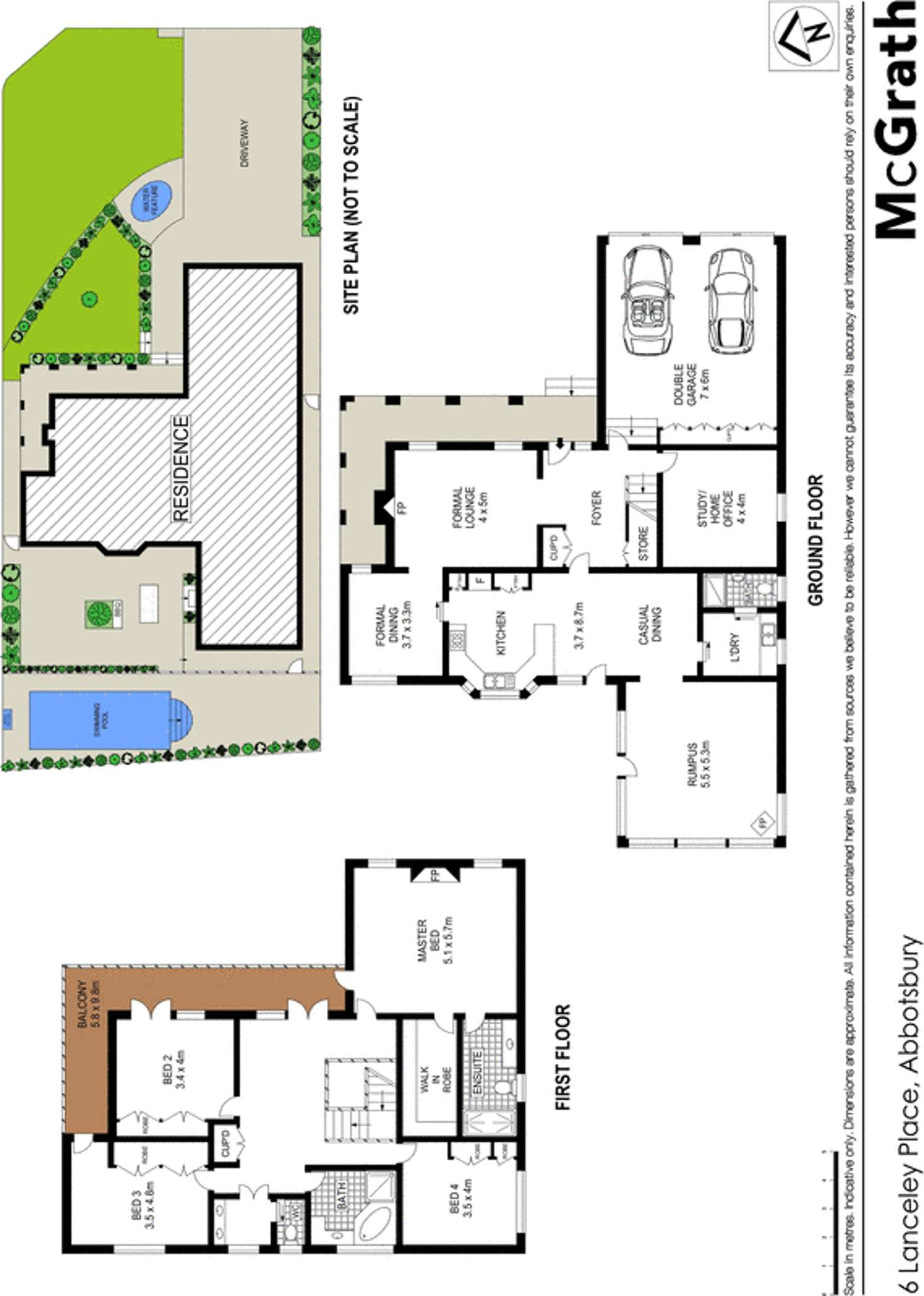 Floorplan of Homely house listing, 6 Lanceley Place, Abbotsbury NSW 2176