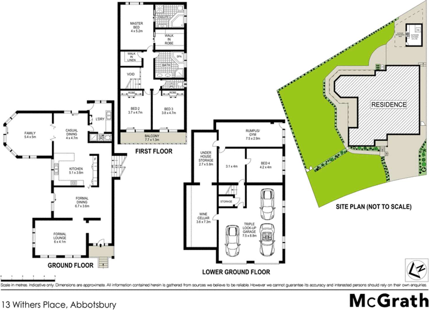 Floorplan of Homely house listing, 13 Withers Place, Abbotsbury NSW 2176