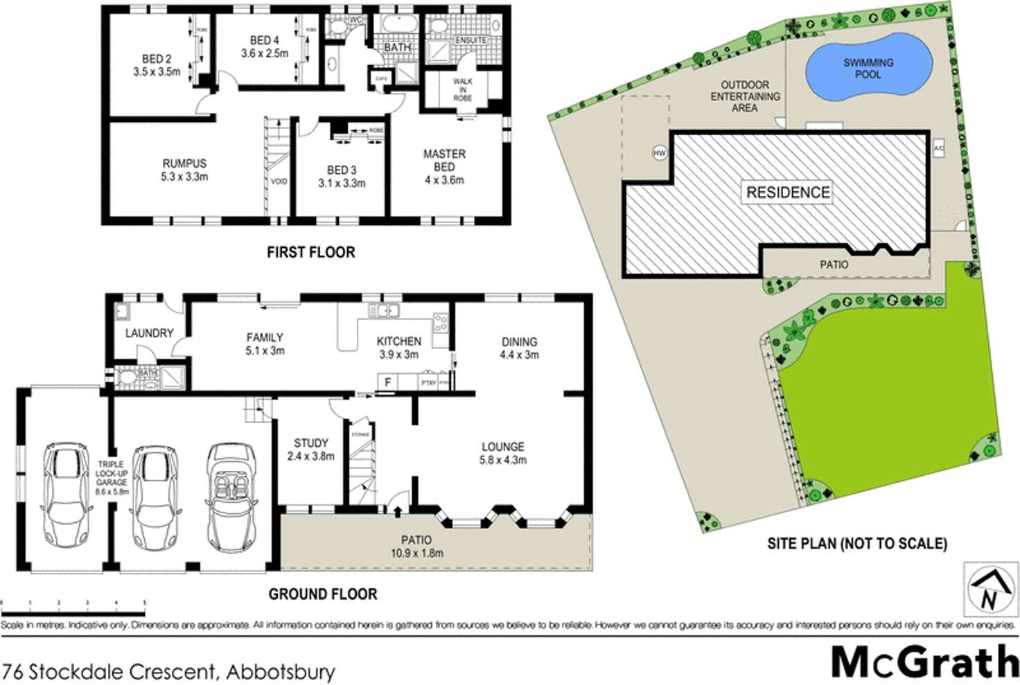 Floorplan of Homely house listing, 76 Stockdale Crescent, Abbotsbury NSW 2176