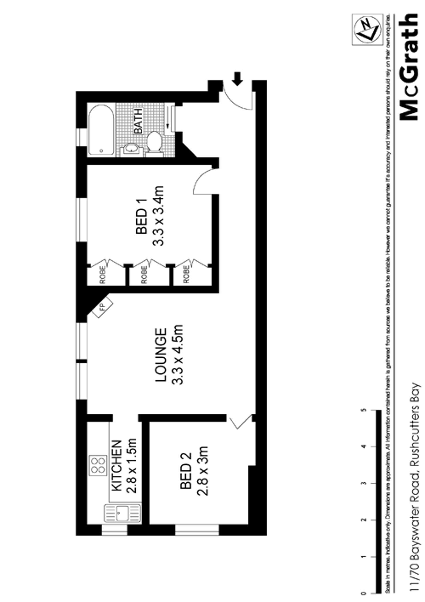 Floorplan of Homely apartment listing, 11/70 Bayswater Road, Rushcutters Bay NSW 2011