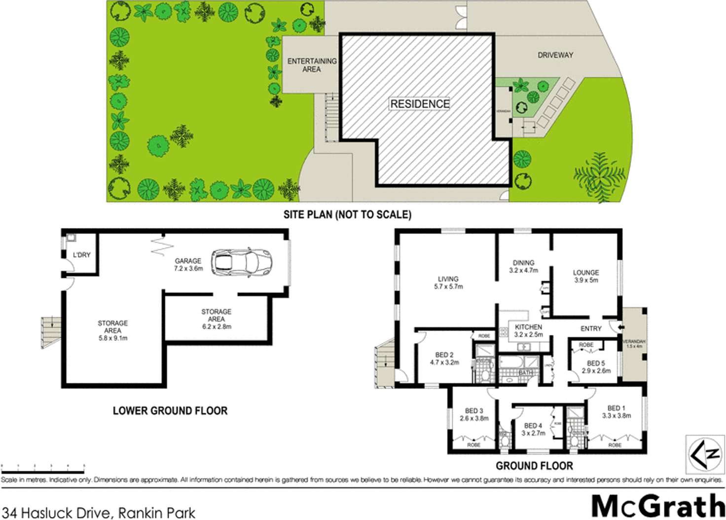 Floorplan of Homely house listing, 34 Hasluck Drive, Rankin Park NSW 2287