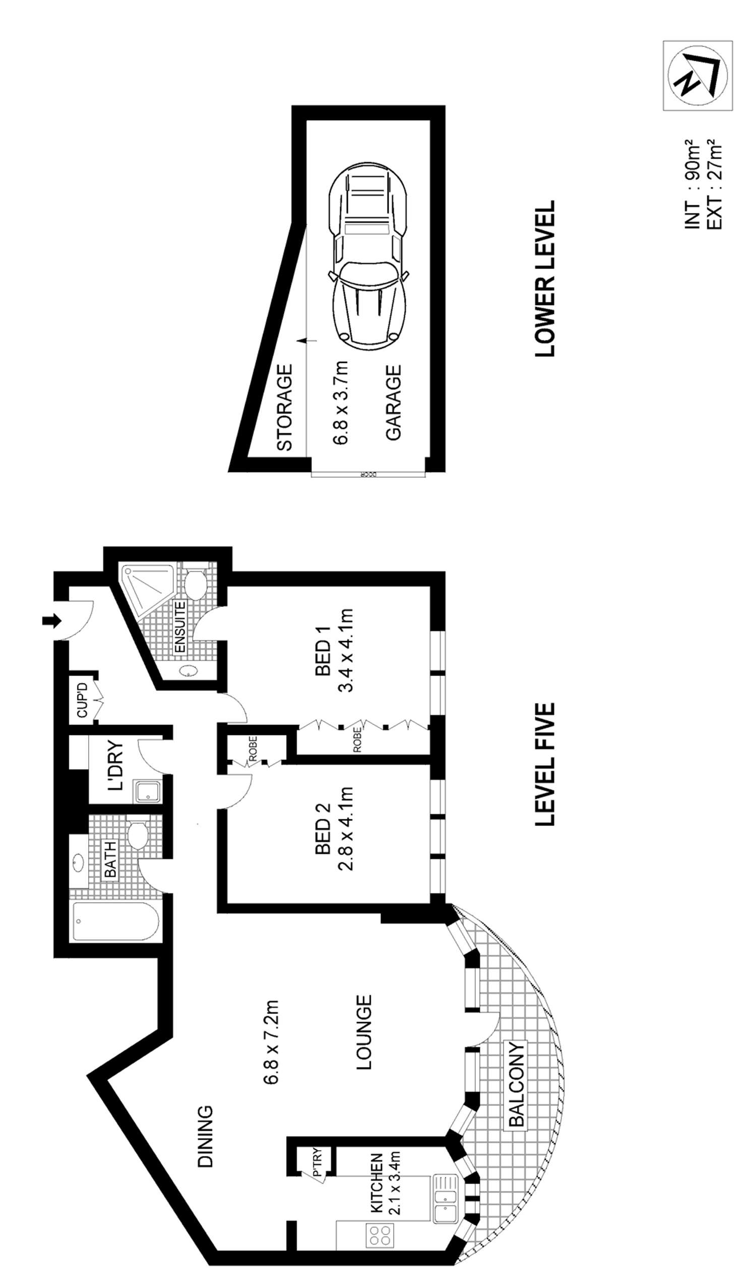 Floorplan of Homely apartment listing, 5D/153 Bayswater Road, Rushcutters Bay NSW 2011