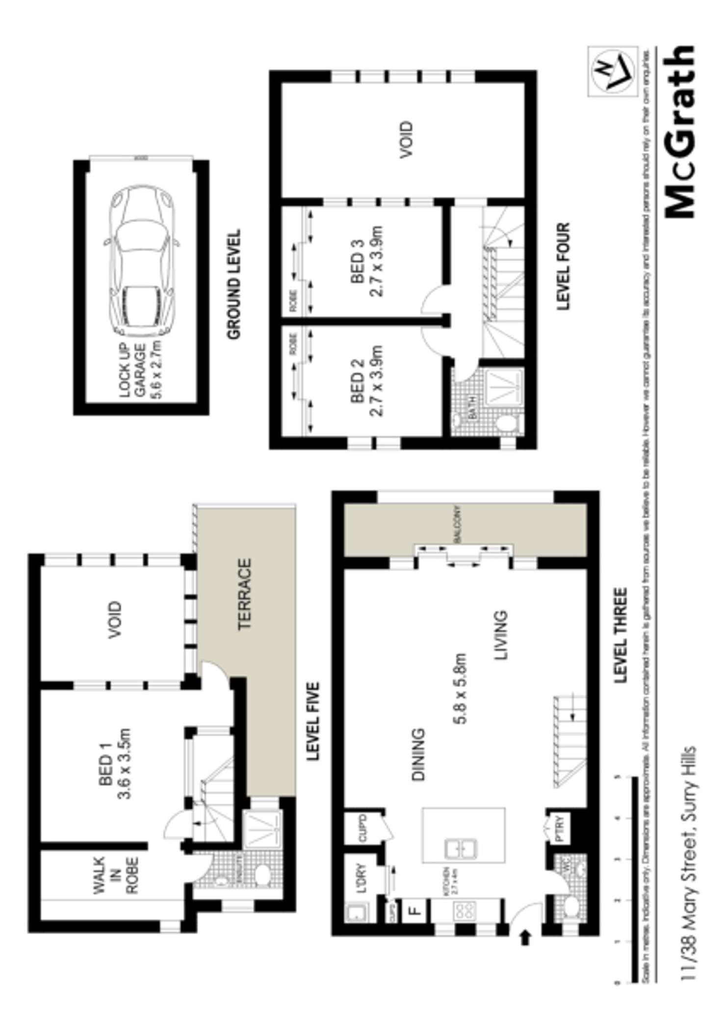 Floorplan of Homely apartment listing, 11/38 Mary Street, Surry Hills NSW 2010