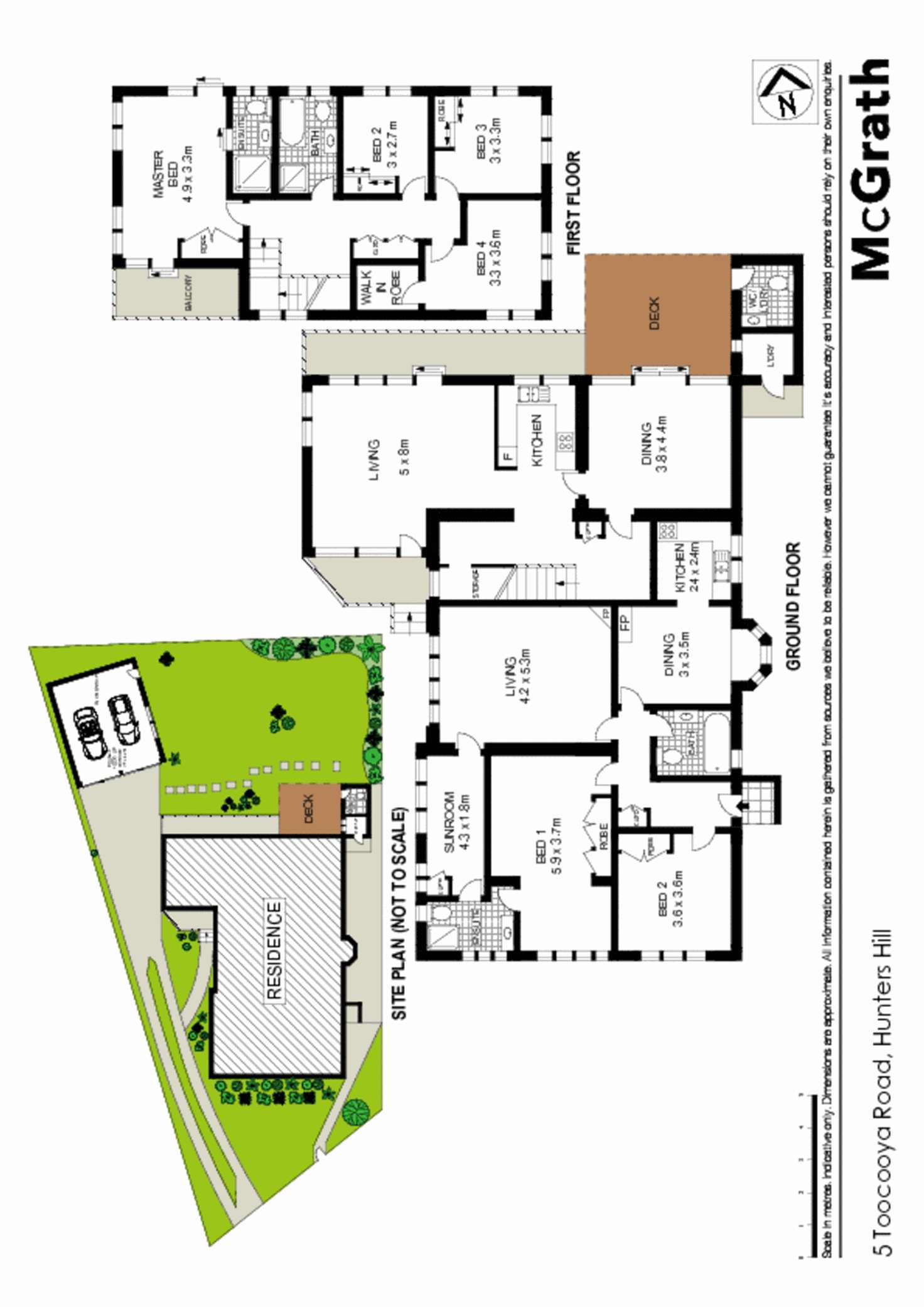 Floorplan of Homely house listing, 5 Toocooya Road, Hunters Hill NSW 2110