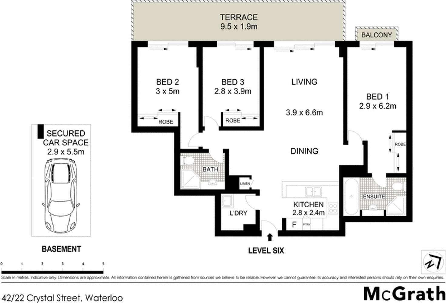 Floorplan of Homely apartment listing, 42/22 Crystal Street, Waterloo NSW 2017