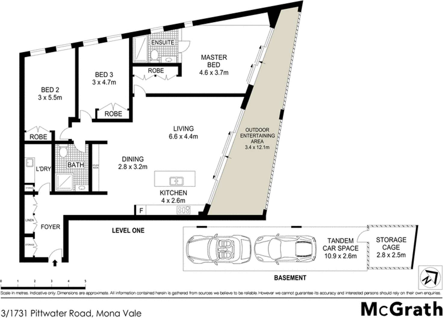 Floorplan of Homely apartment listing, 3/1731 Pittwater Road, Mona Vale NSW 2103
